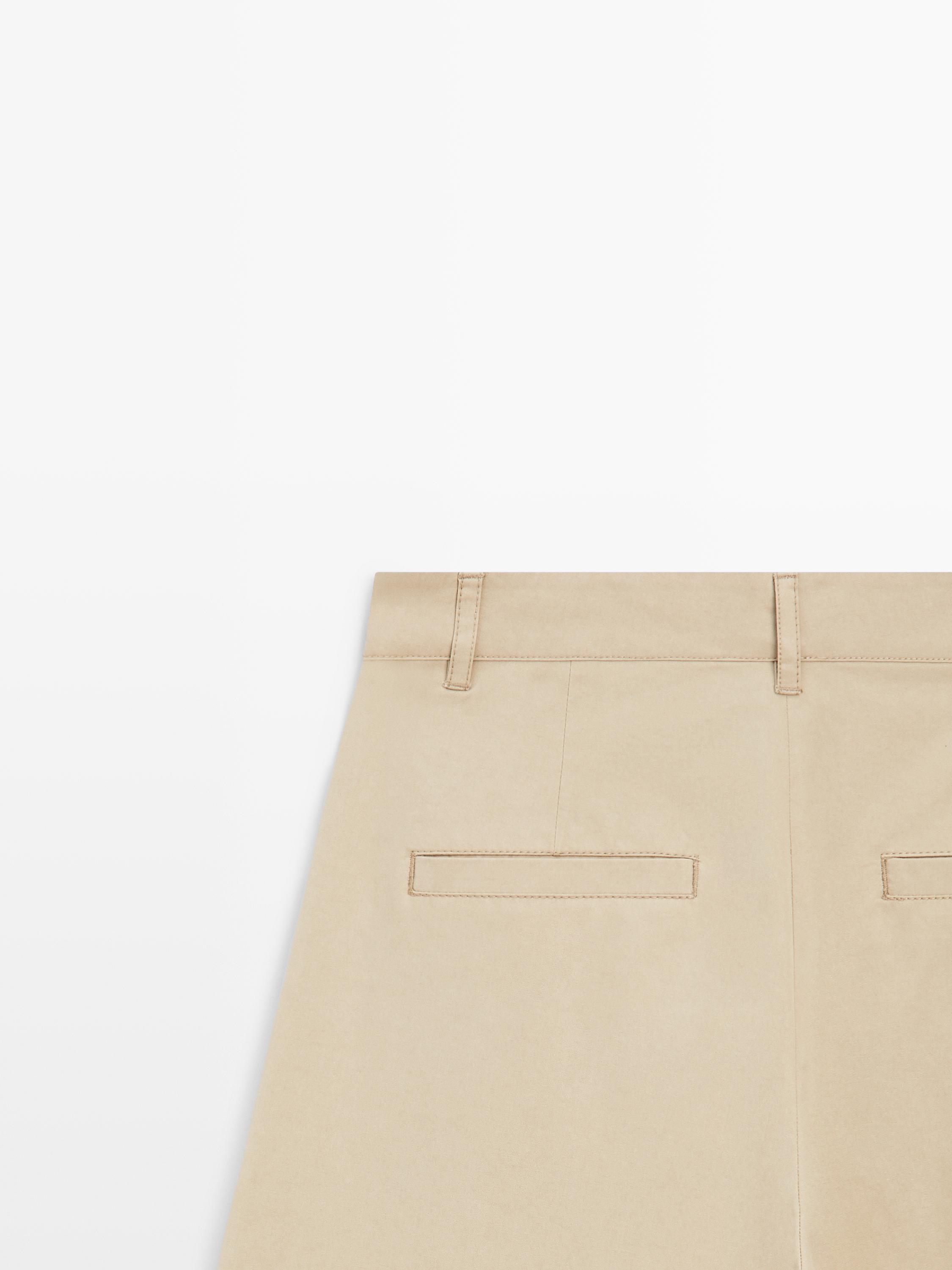 Flowy cropped pants — SAND