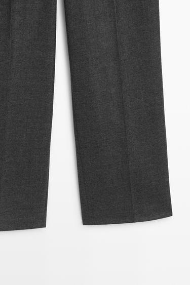 100% wool flannel suit pants — DARK GREY 7