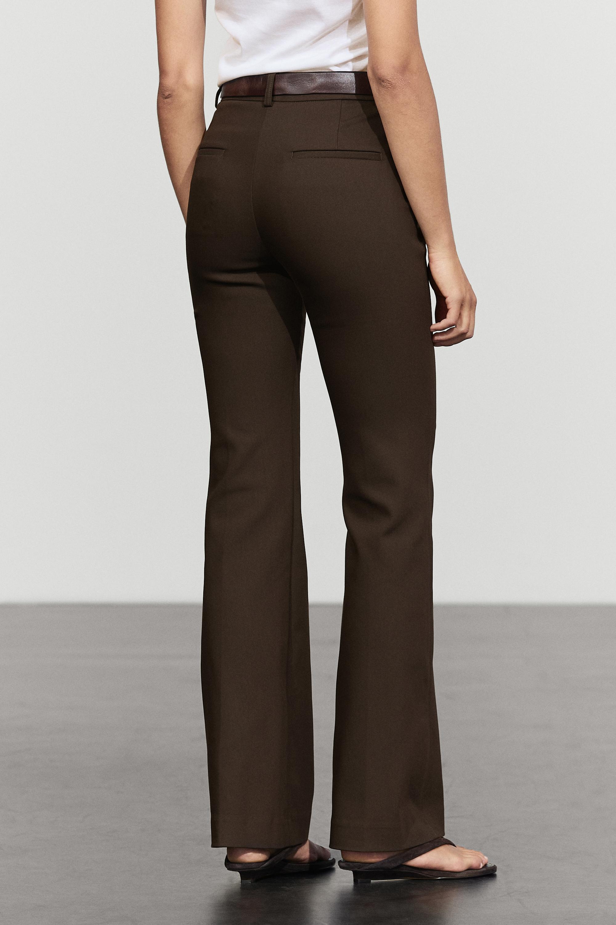 Technical flare fit pants — Chocolate