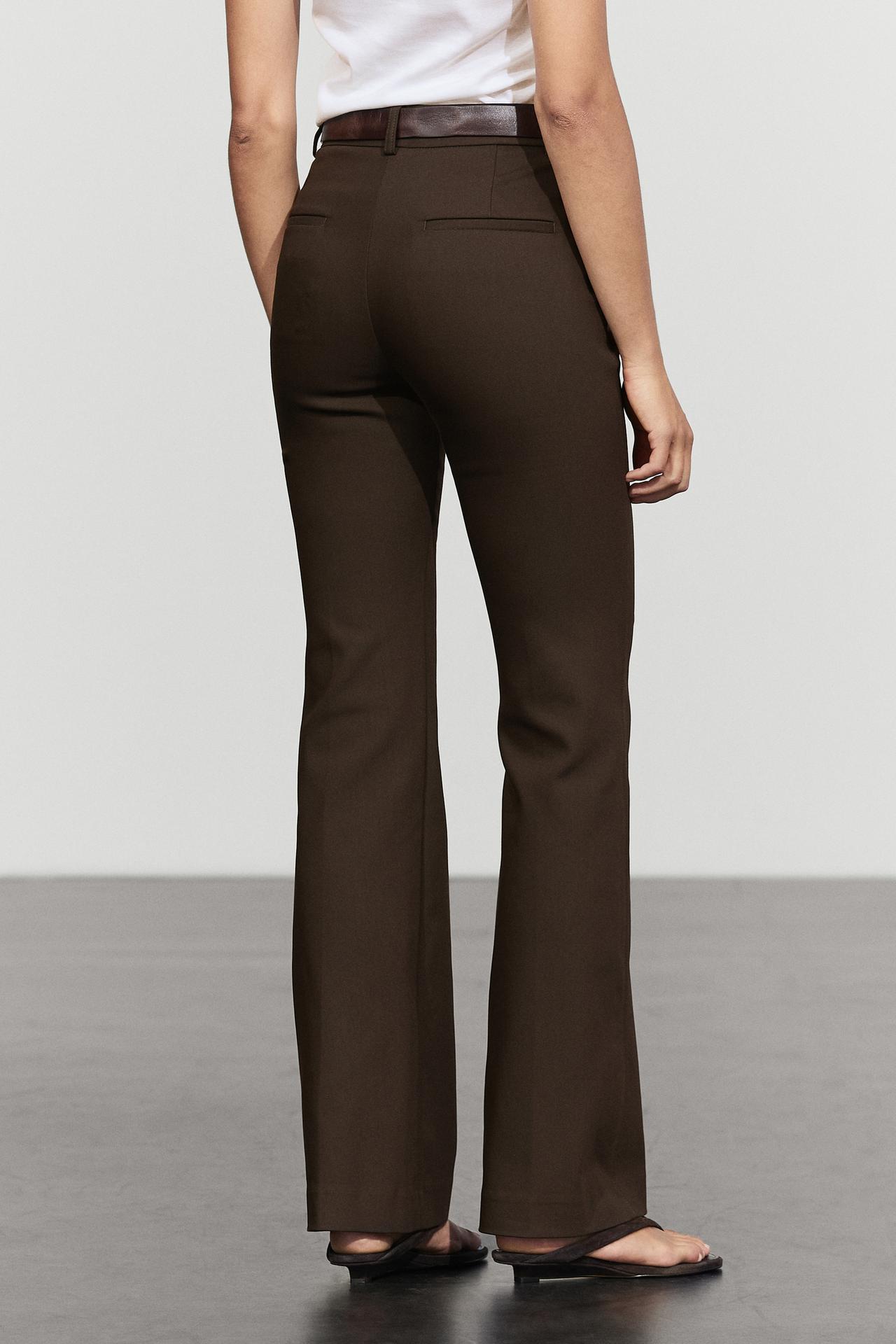 Technical flare fit pants — Chocolate