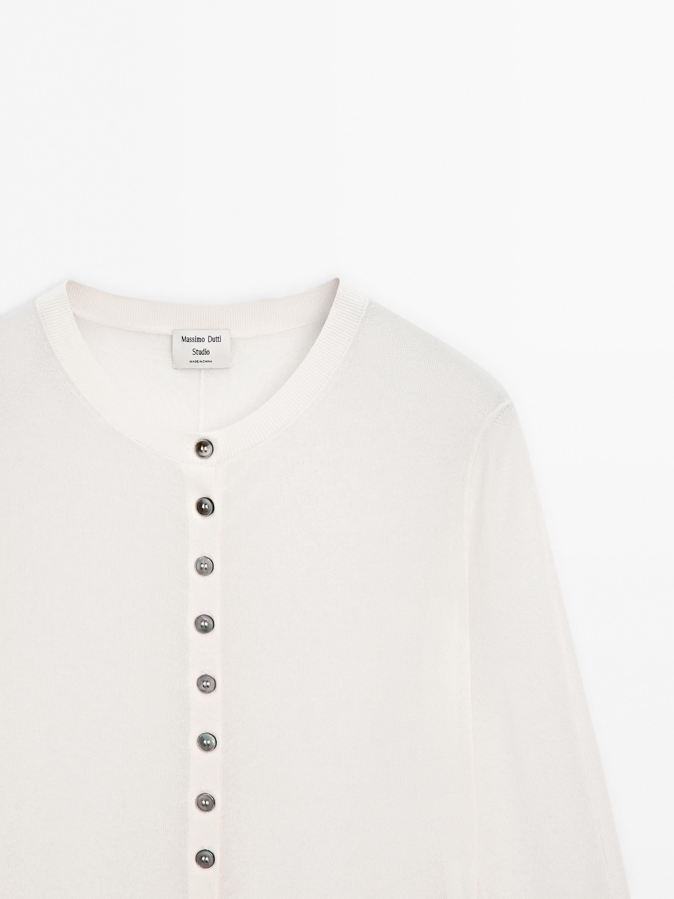 Fine cotton blend cardigan - Studio