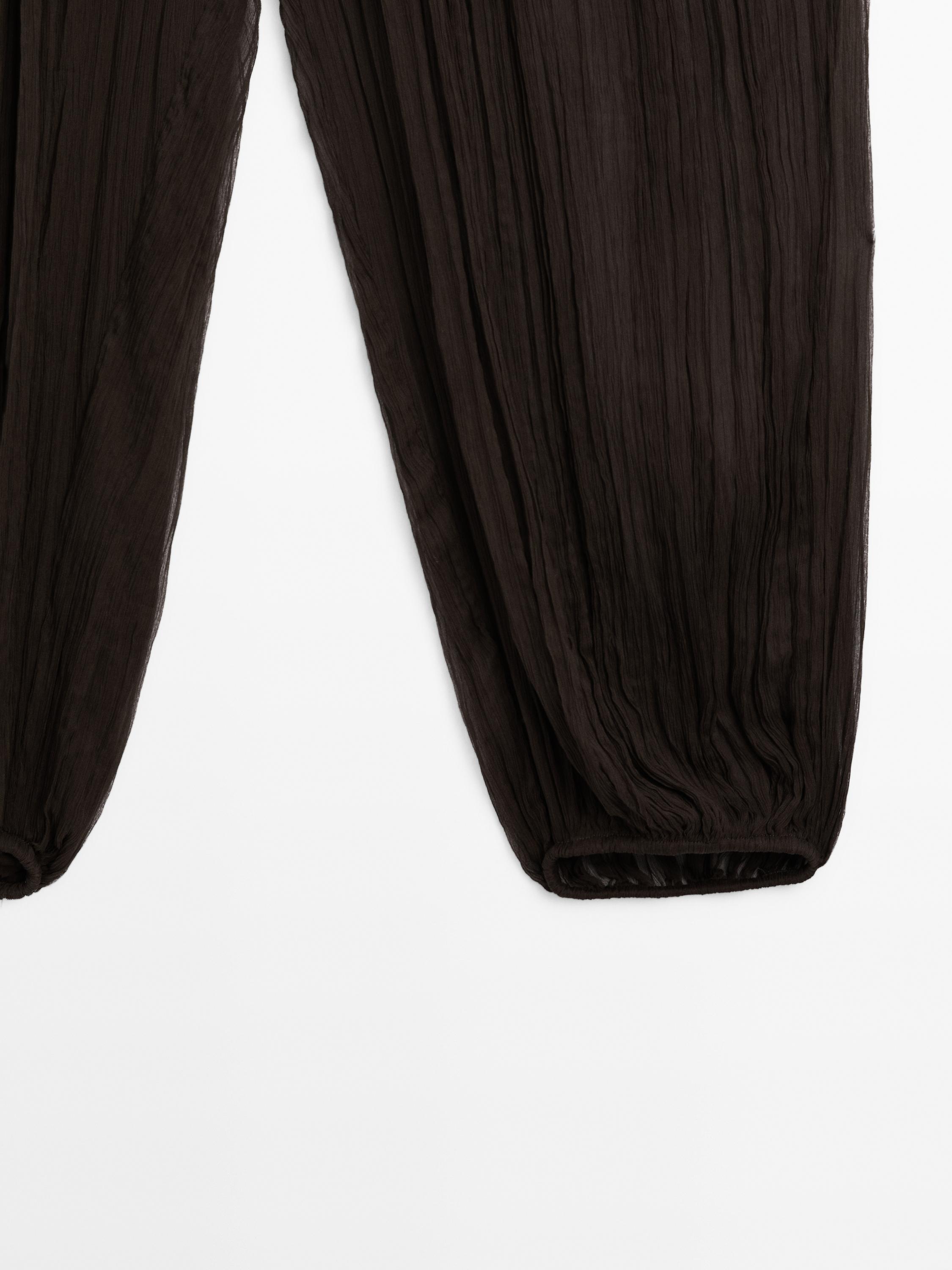 Sarouel trousers with pleated detail - Studio