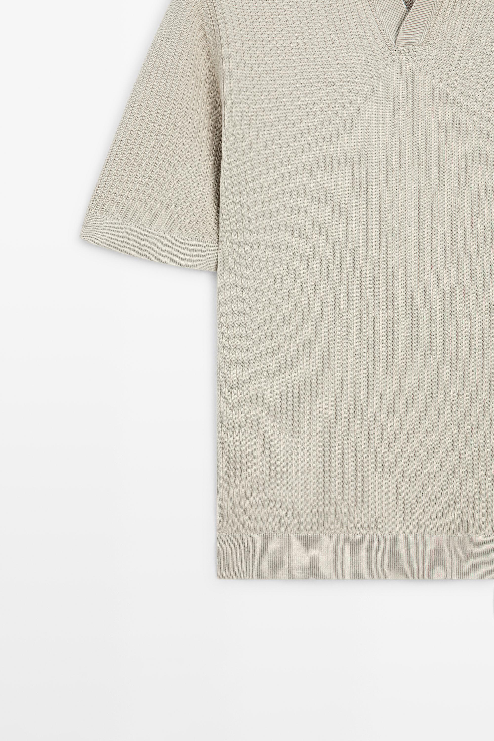 Regular fit cotton knit polo shirt — Green