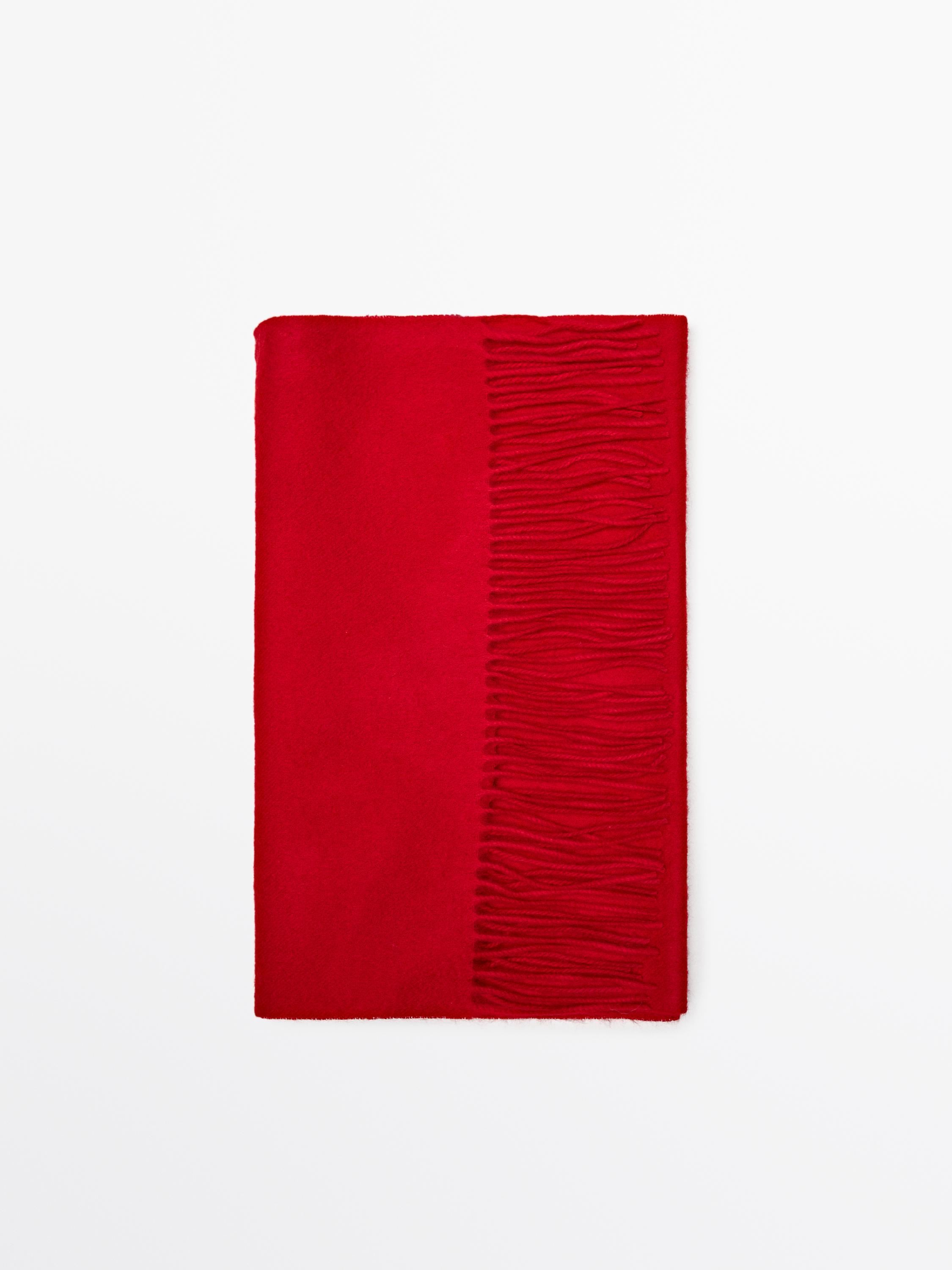 Sciarpa con frange 100% cashmere