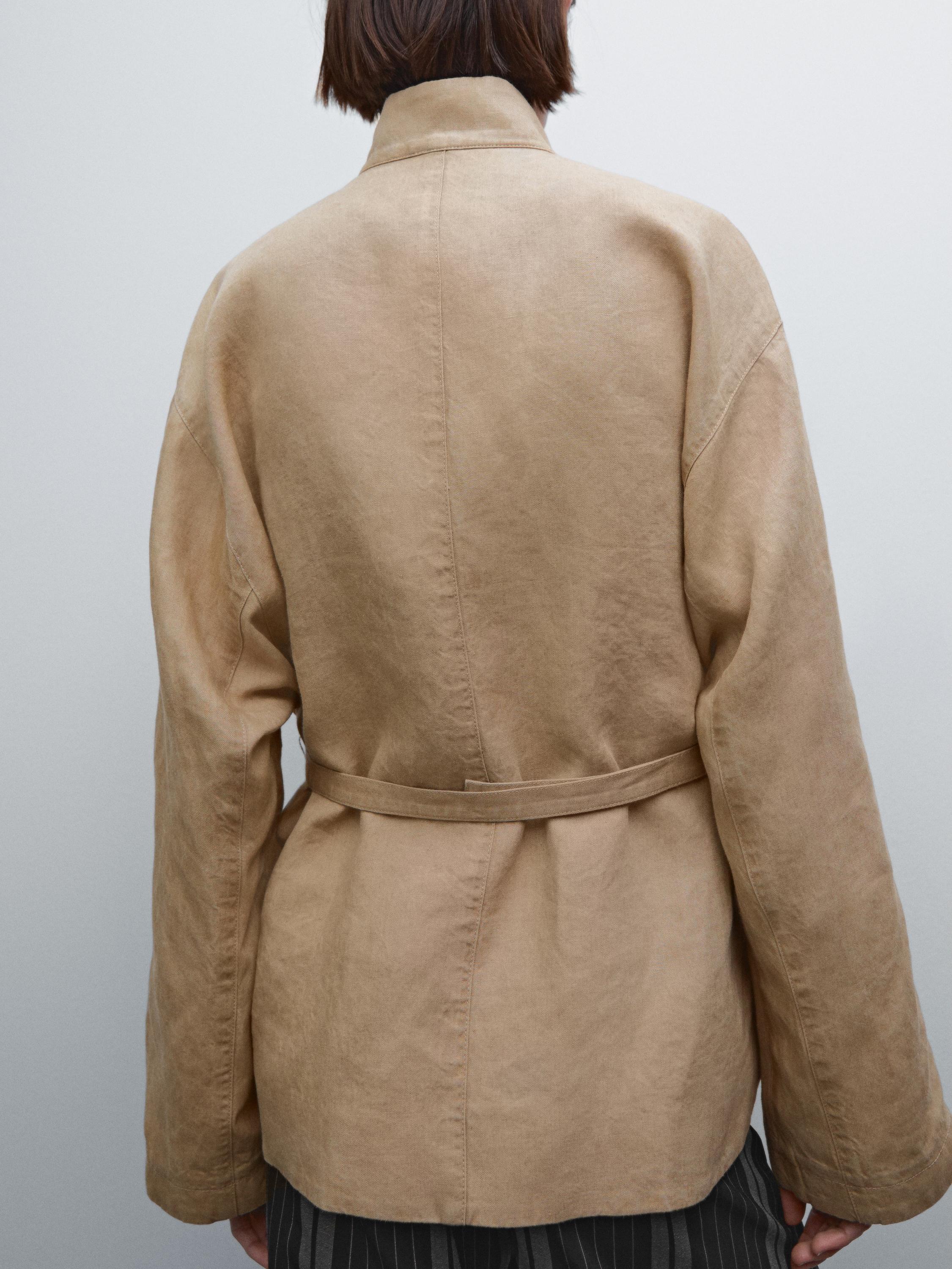 Flowing 100% linen kimono