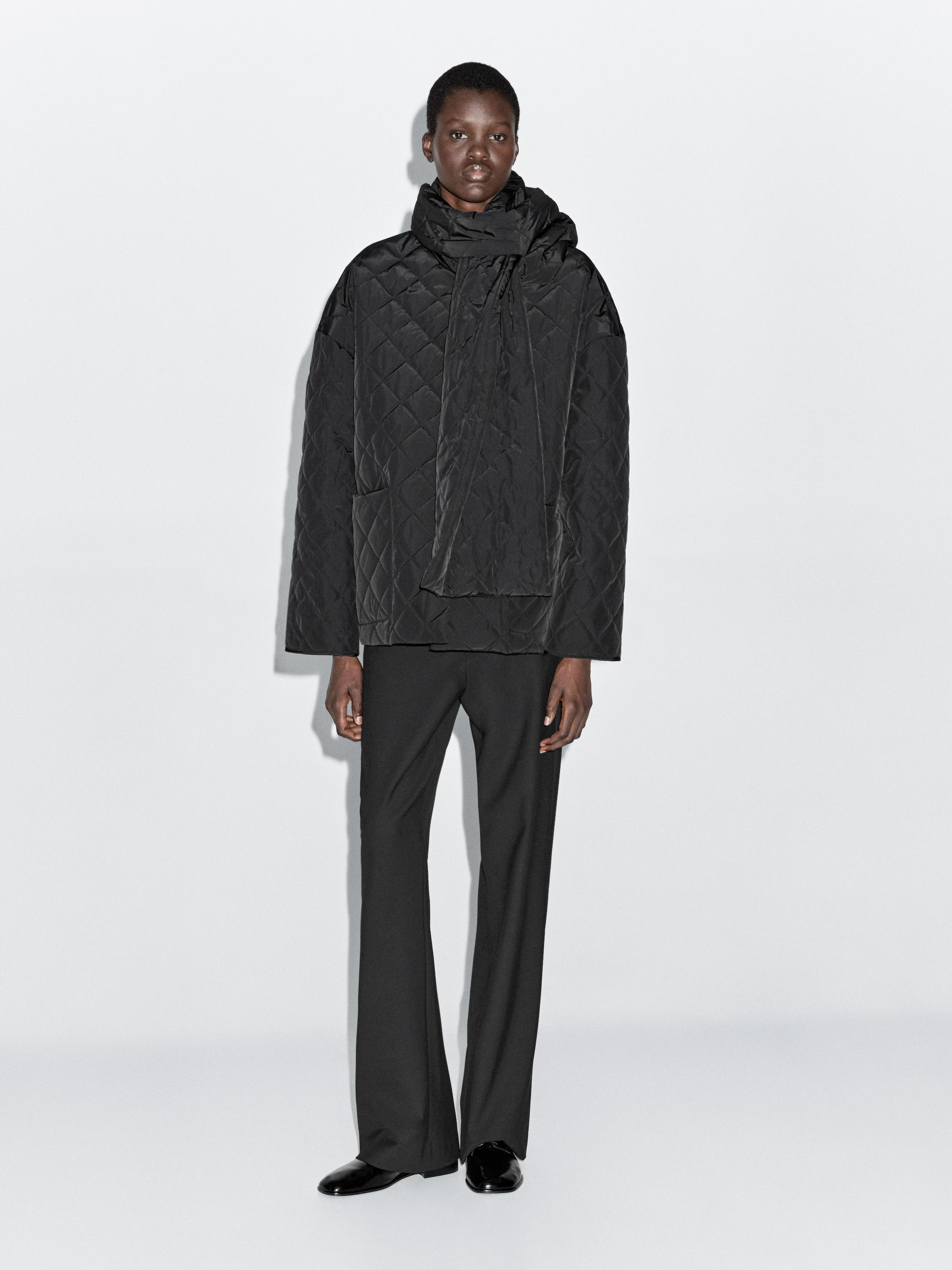 Lightweight jacket with scarf detail