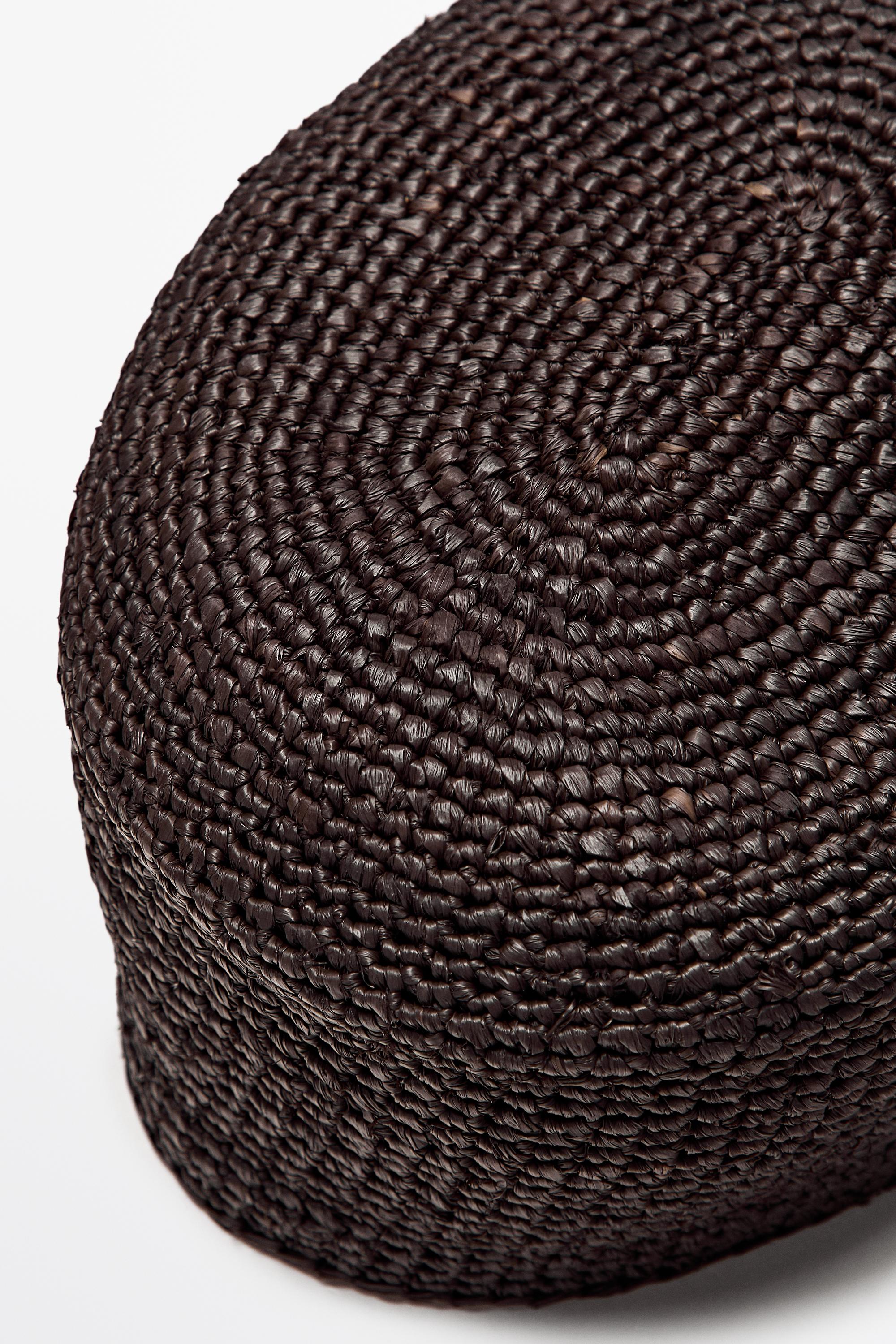 Raffia pillbox hat — OCHRE