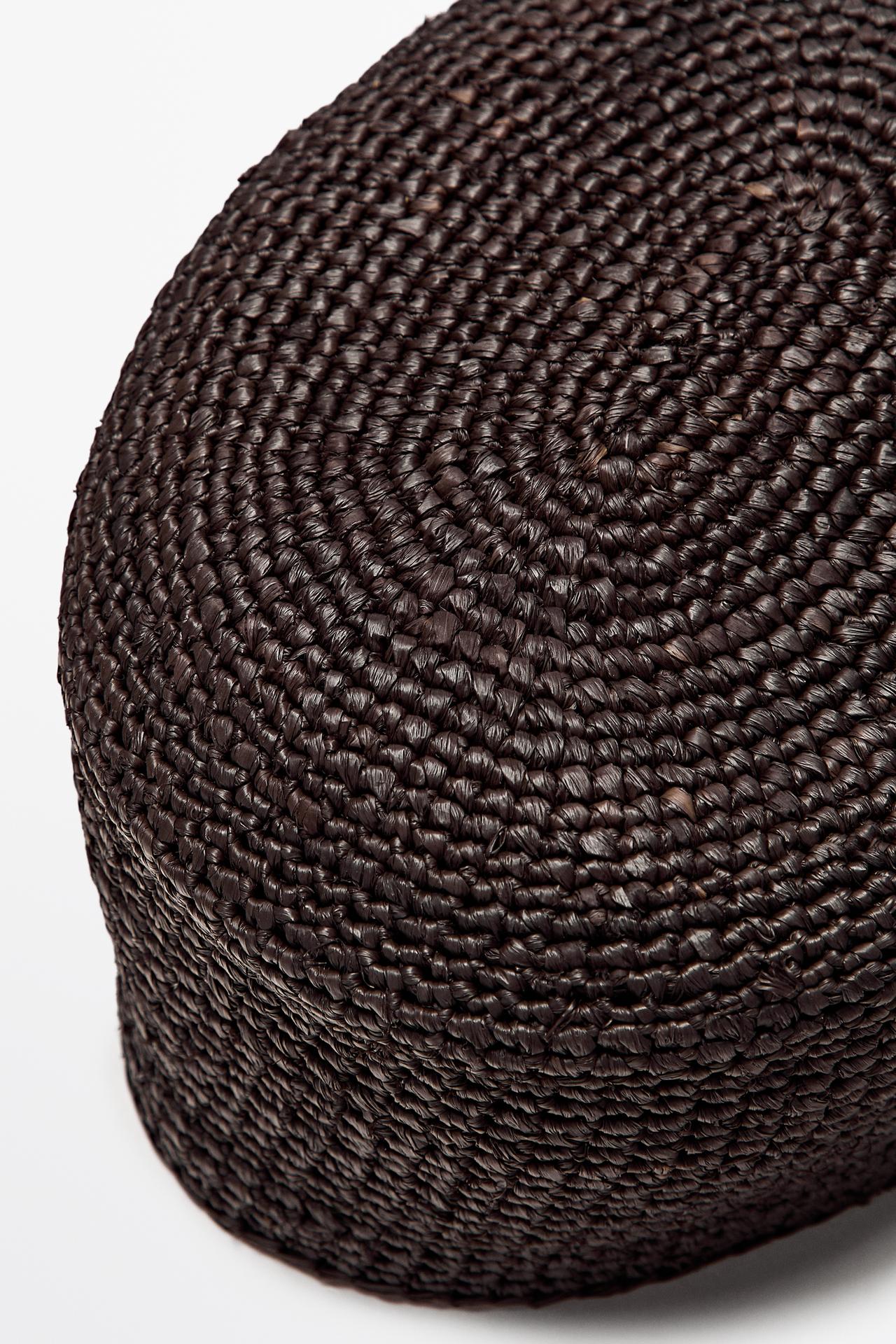 Raffia pillbox hat — OCHRE