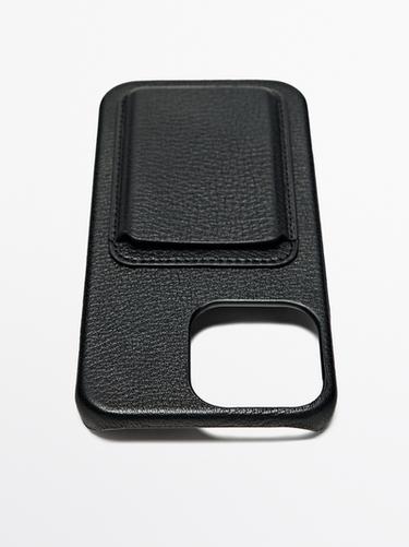 Nappa leather iPhone 16 Pro Max case — BLACK 5