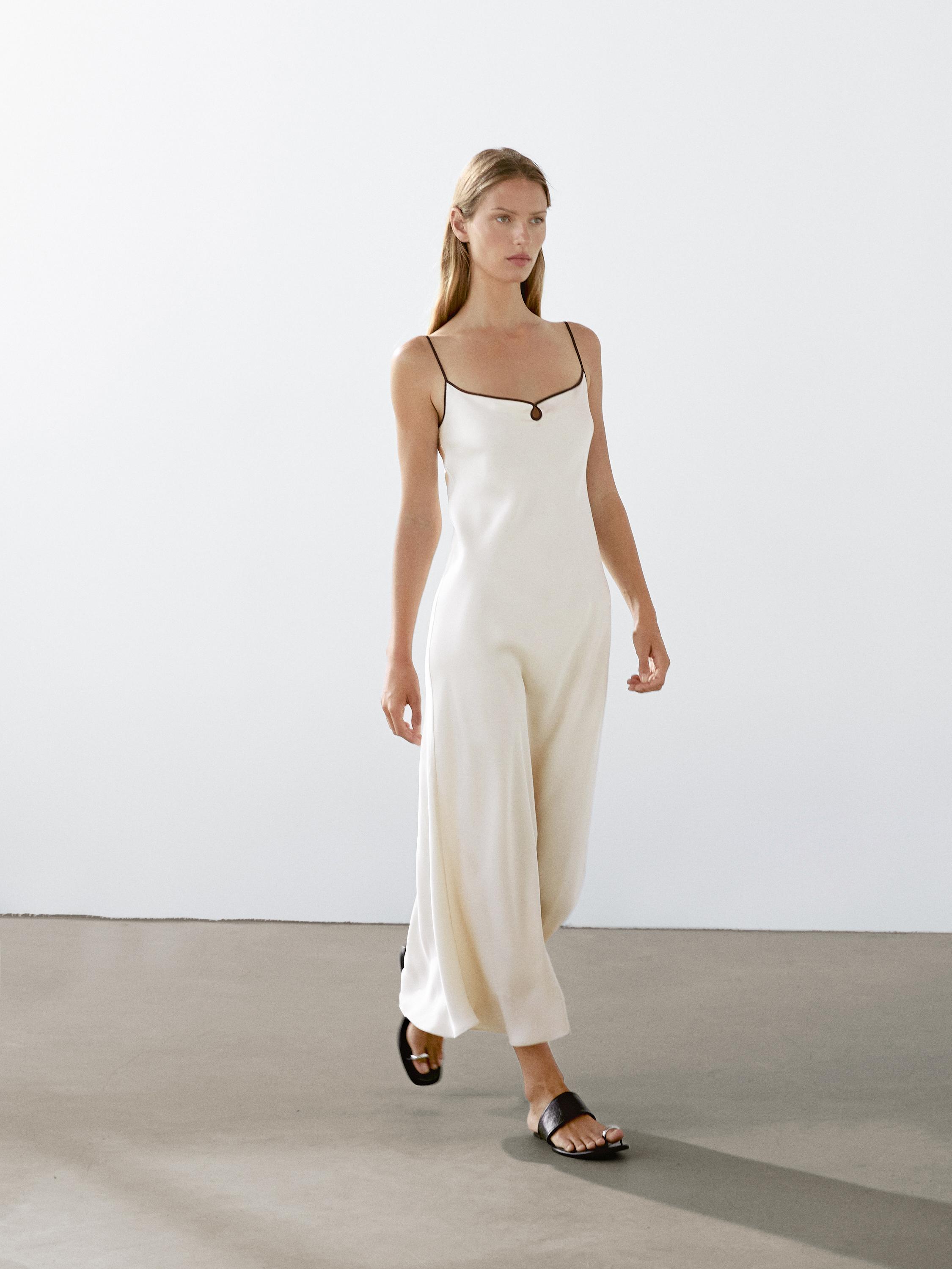 Satin camisole midi dress