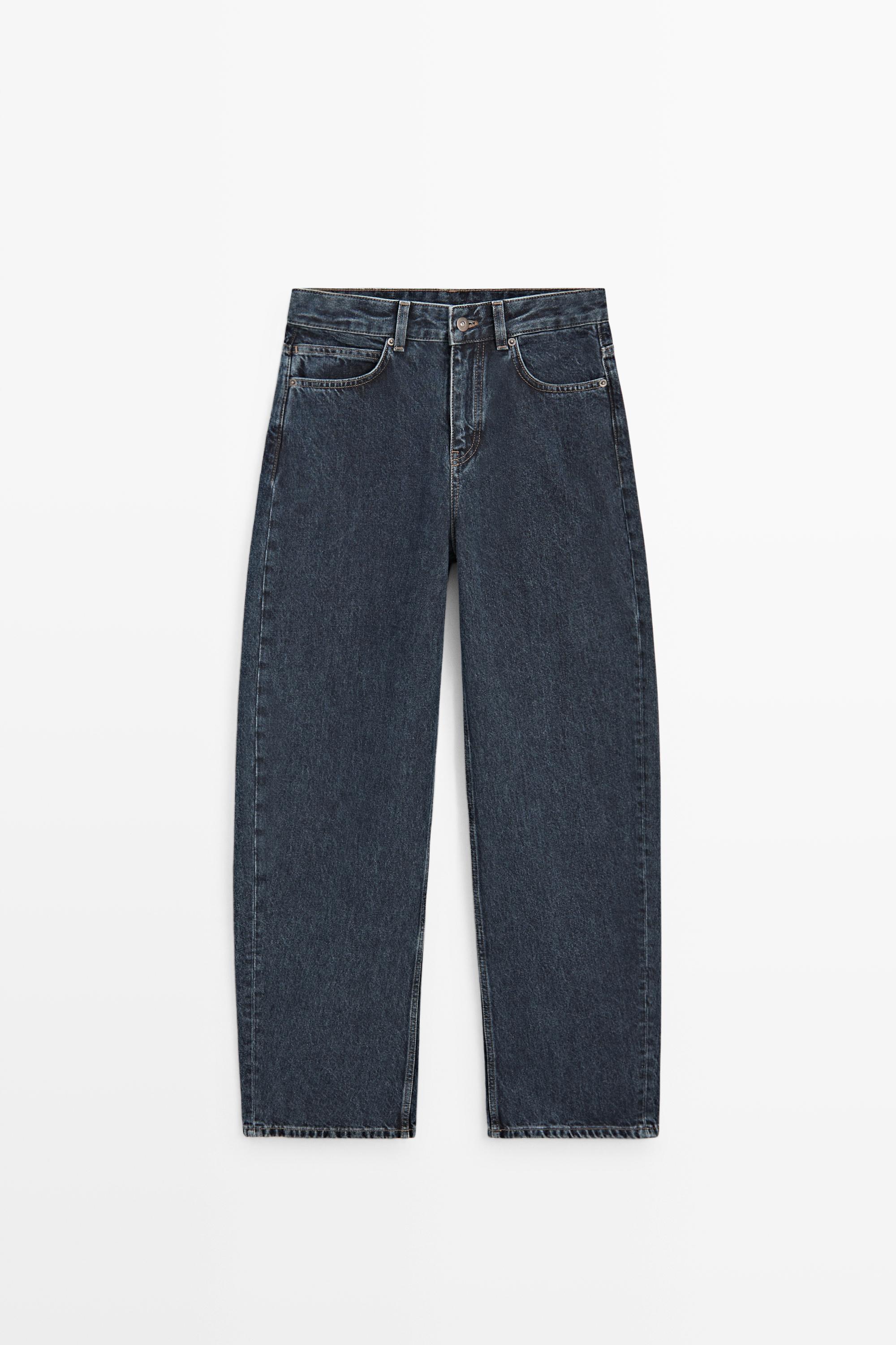 Mid-waist barrel fit jeans