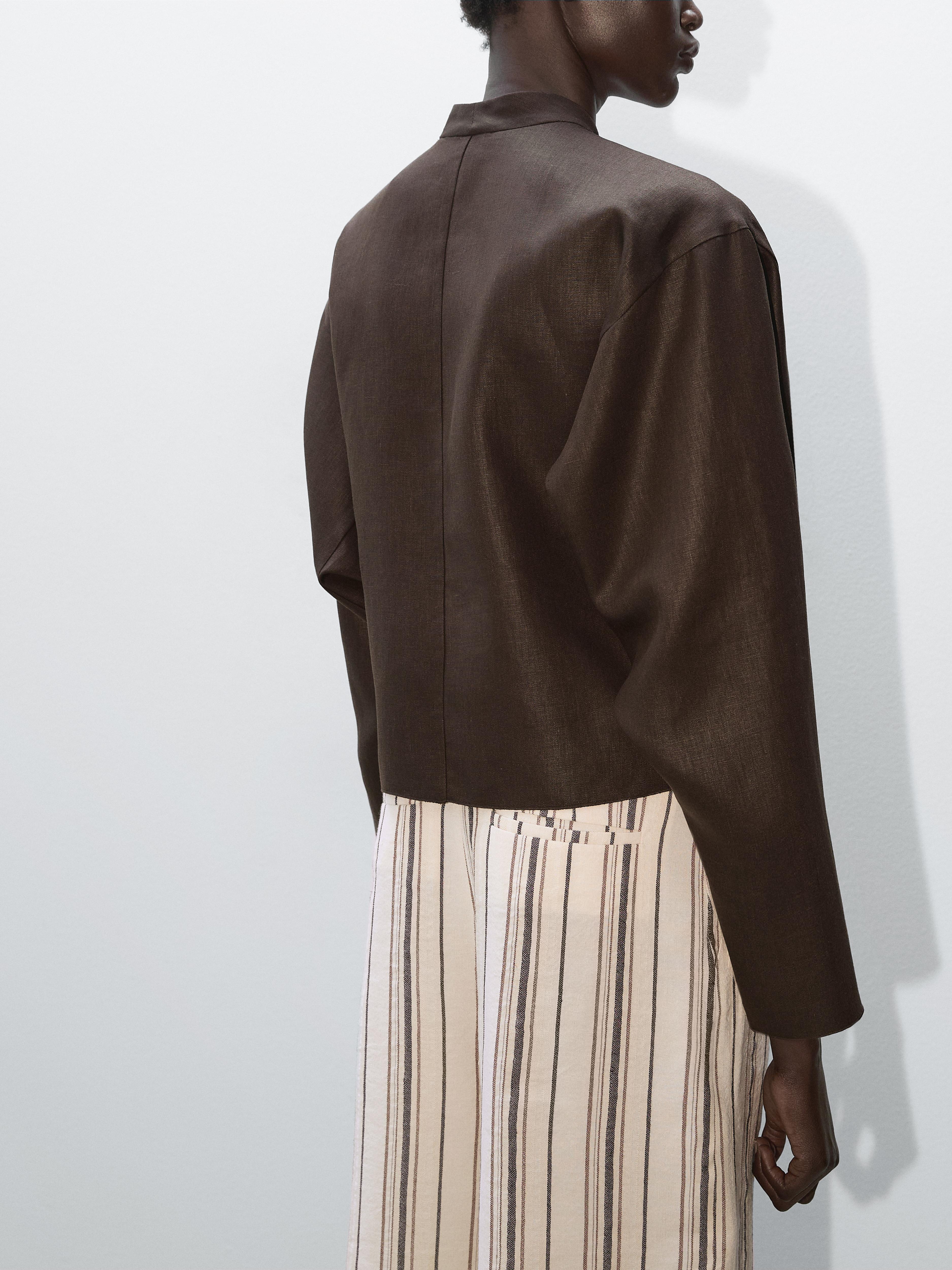 Flowing linen shirt with tie detail - Studio