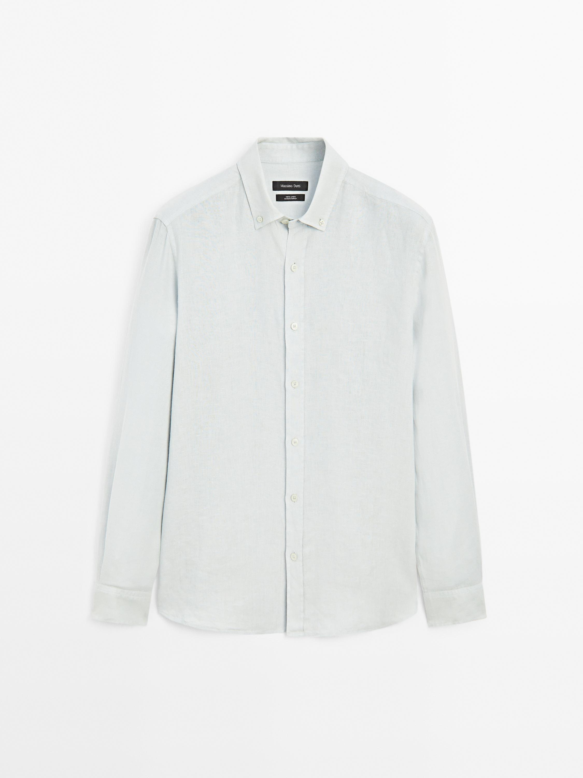 %100 keten regular fit gömlek