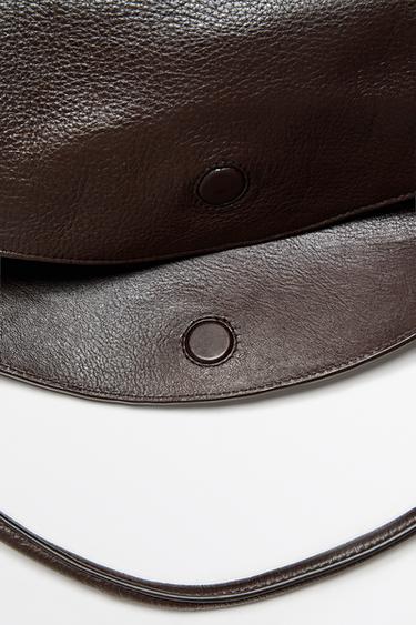 Medium slouch nappa leather bag — BROWN 7