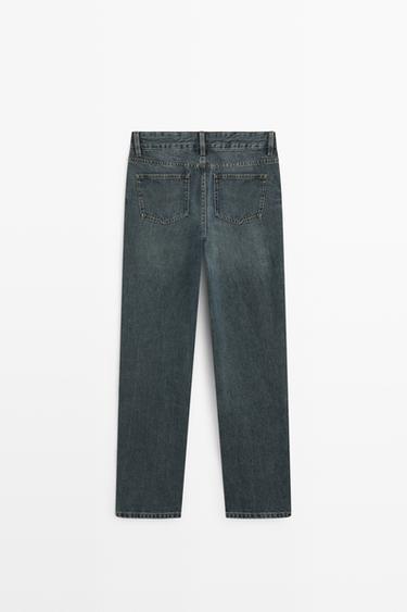 Low-rise straight-leg jeans — Dark blue 6