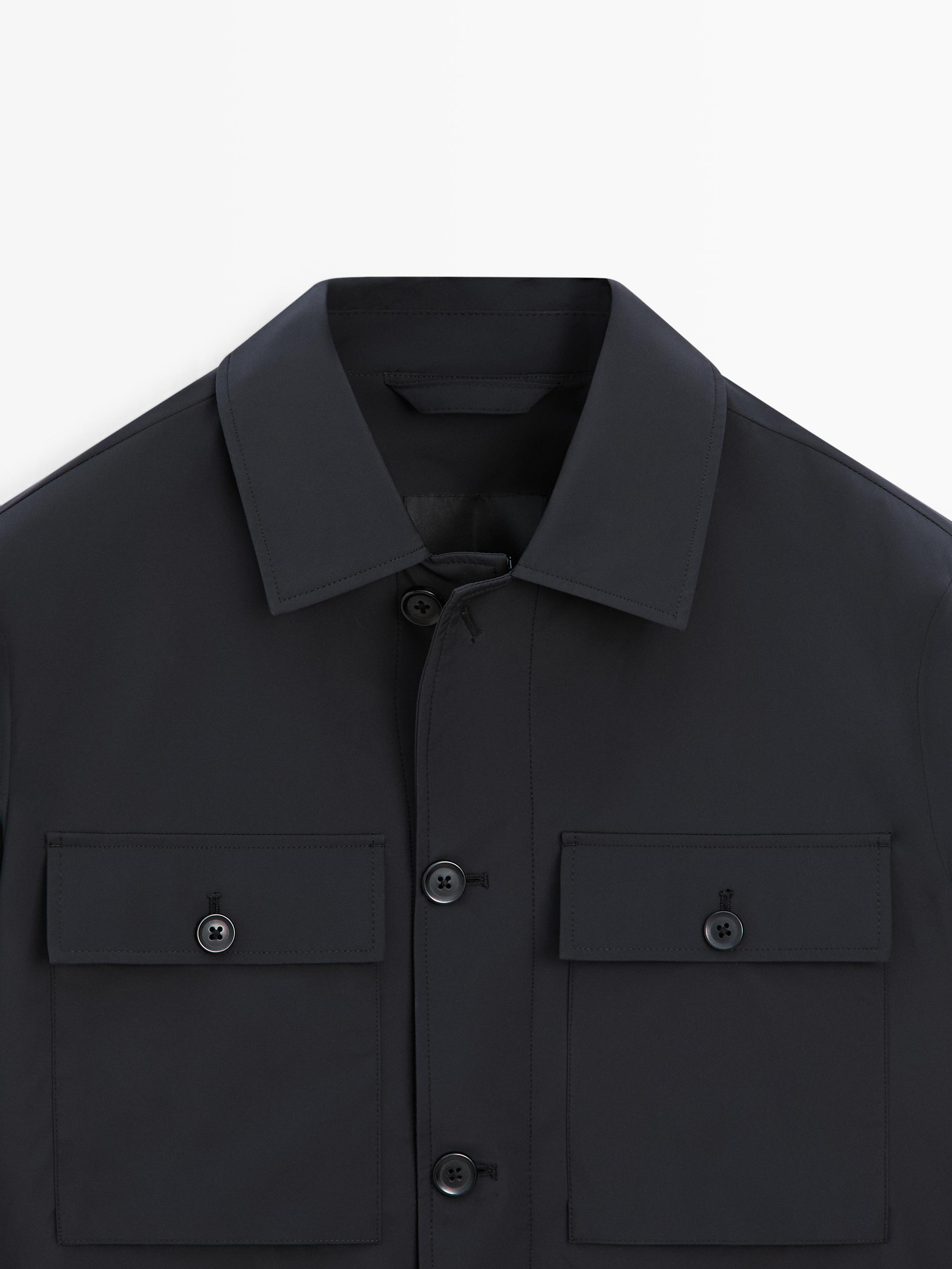 Short jacket with pocket details — NAVY BLUE