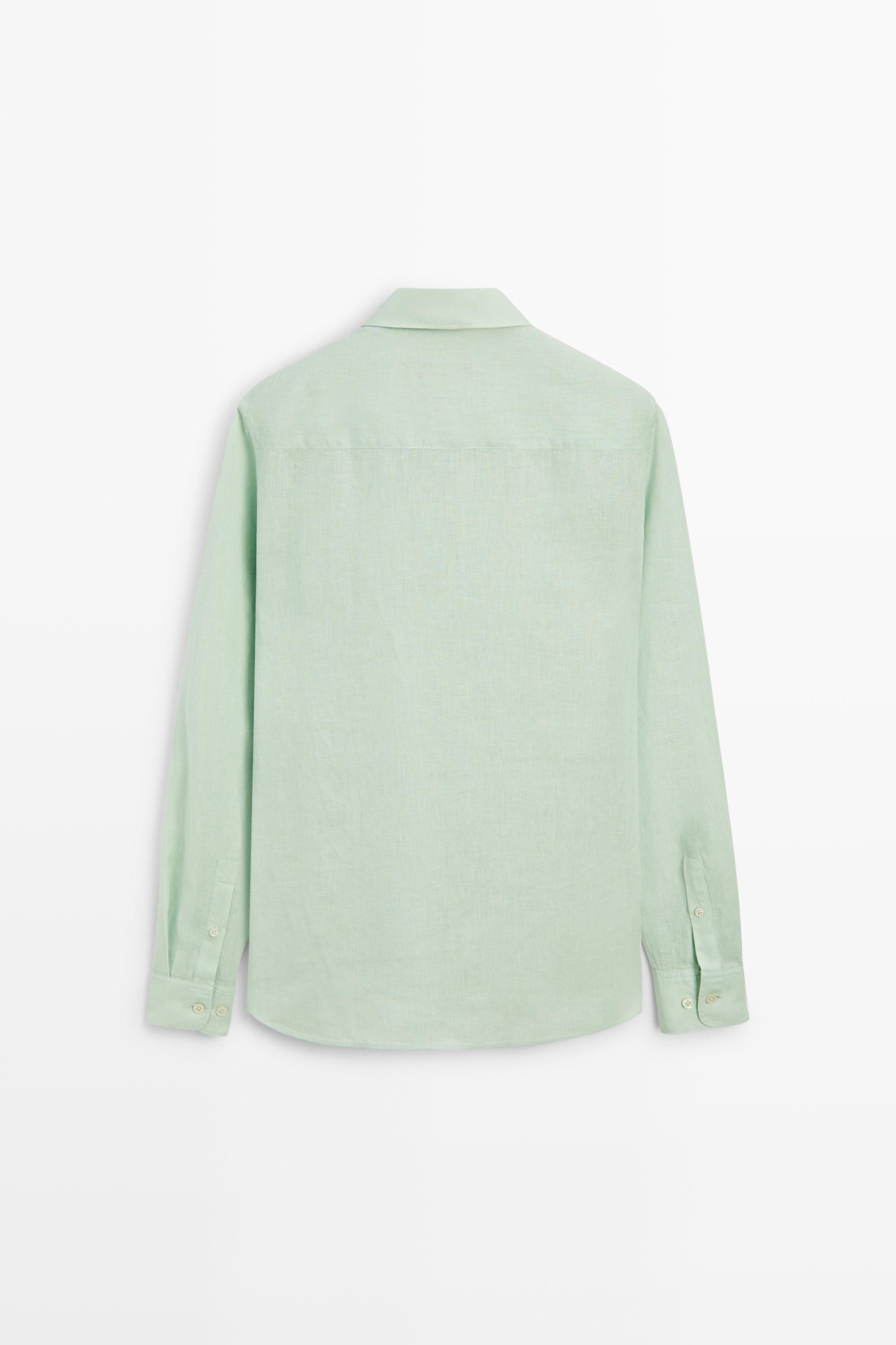 Slim fit 100% linen shirt — MOSS