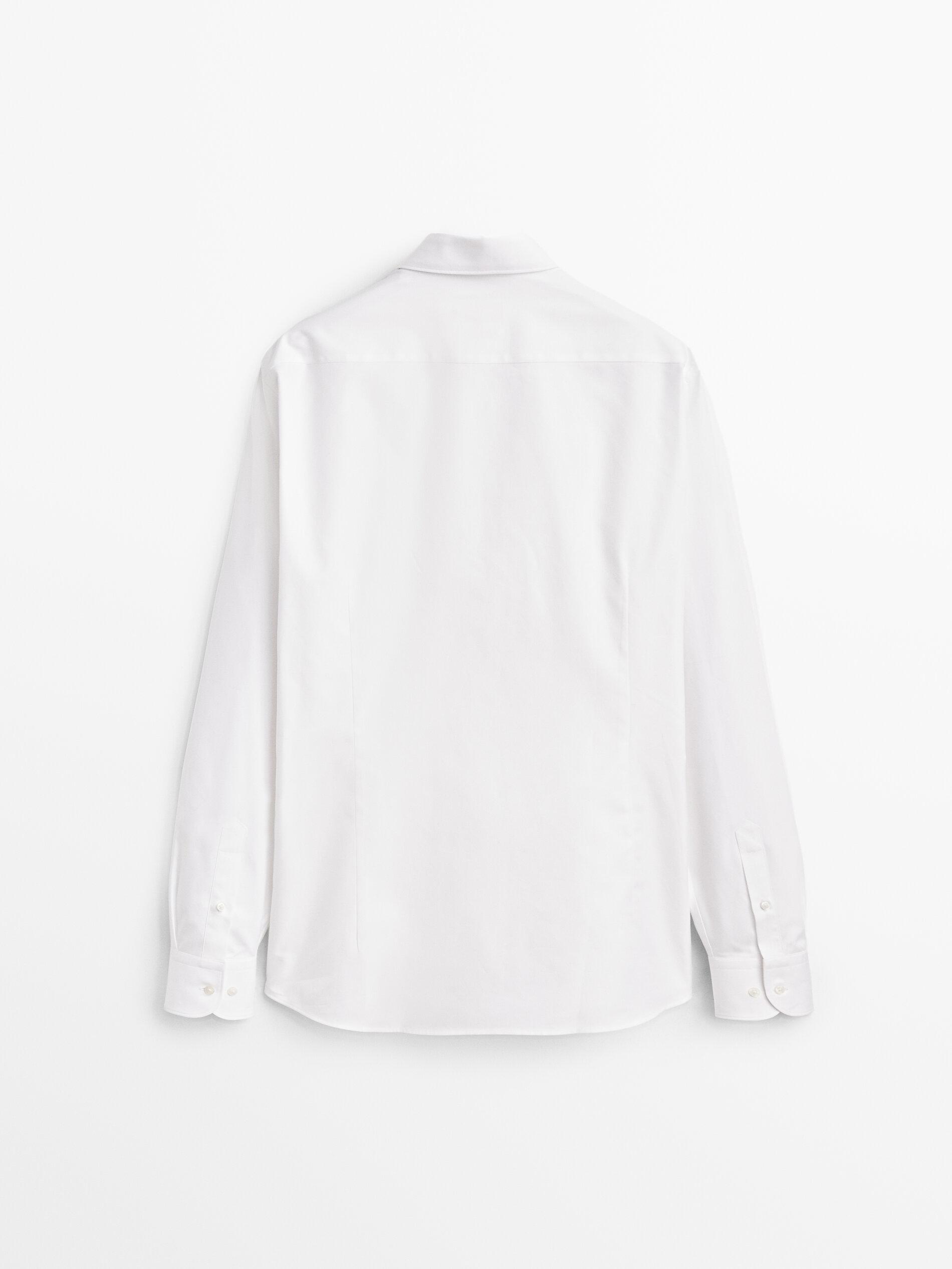 Camisa slim fit 100% algodão