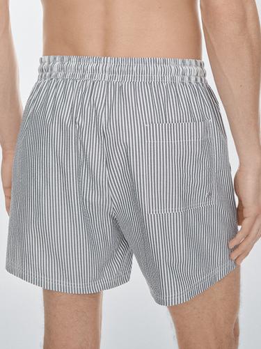 Swimming trunks with striped details — NAVY BLUE 3