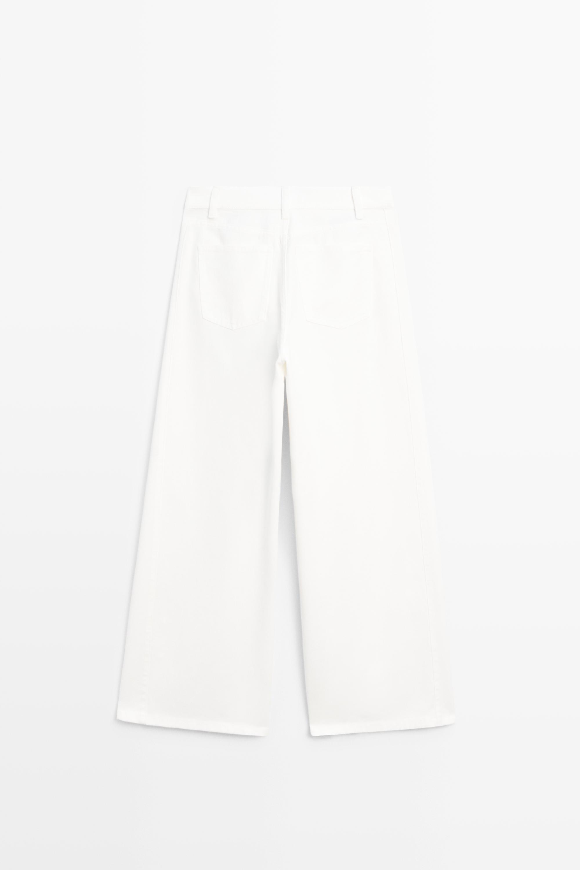 Flowy wide-leg jeans — WHITE
