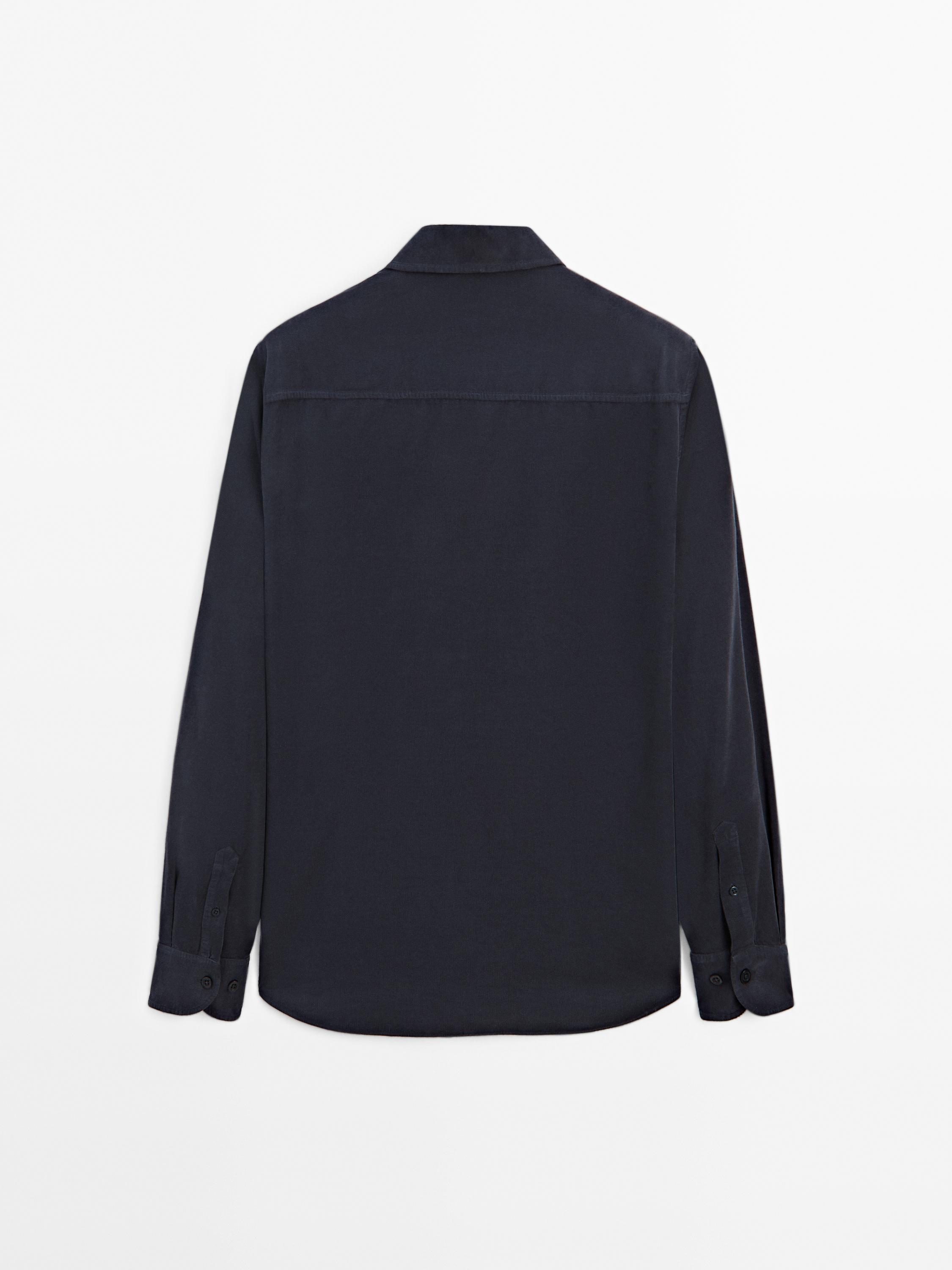 Regular fit needlecord shirt
