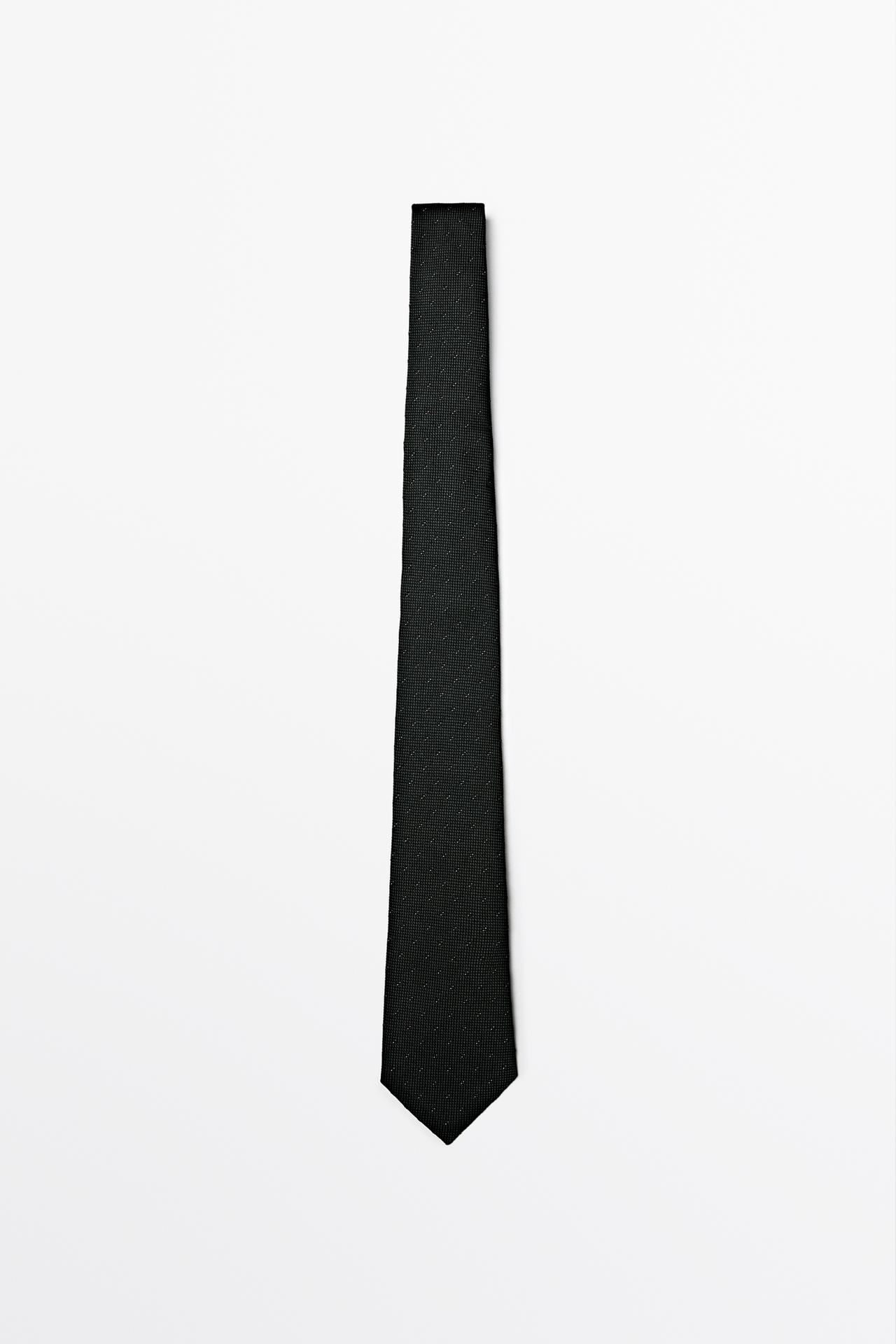 Cravate 100% Soie - Bouteille - 01 - Massimo Dutti - Homme