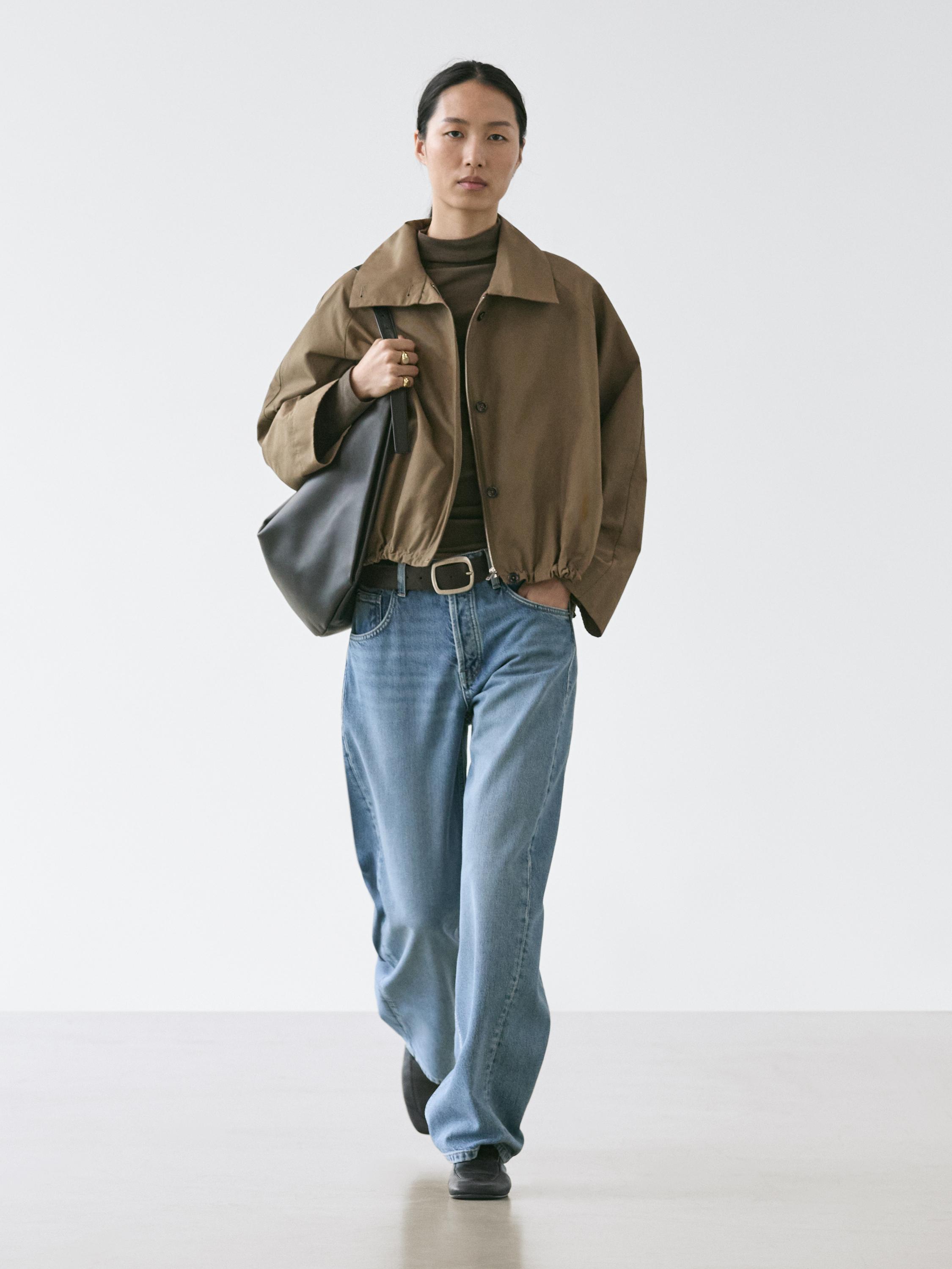 Parka with puff detail