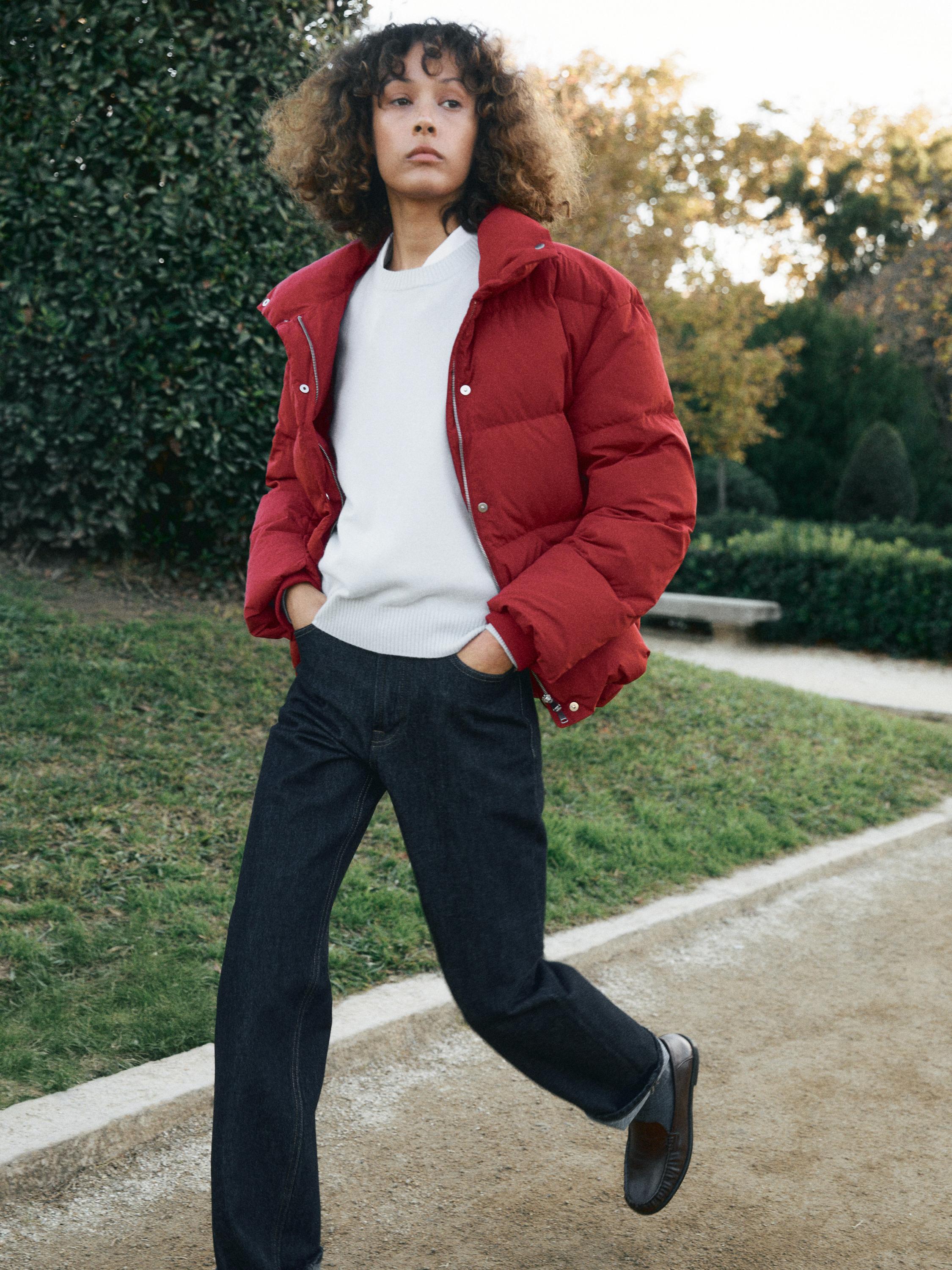 Oversize down feather jacket