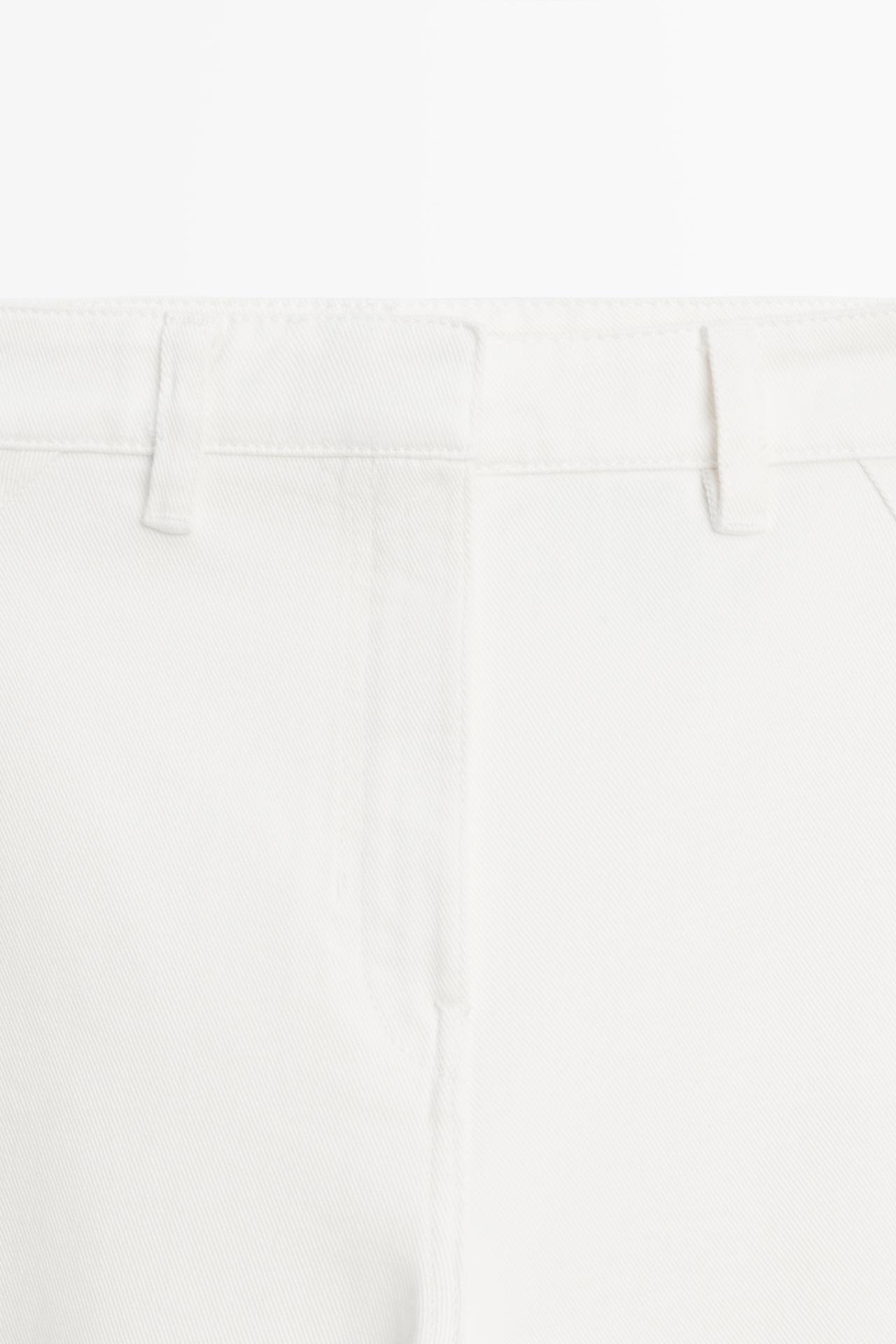 100% cotton barrel fit pants — Off white