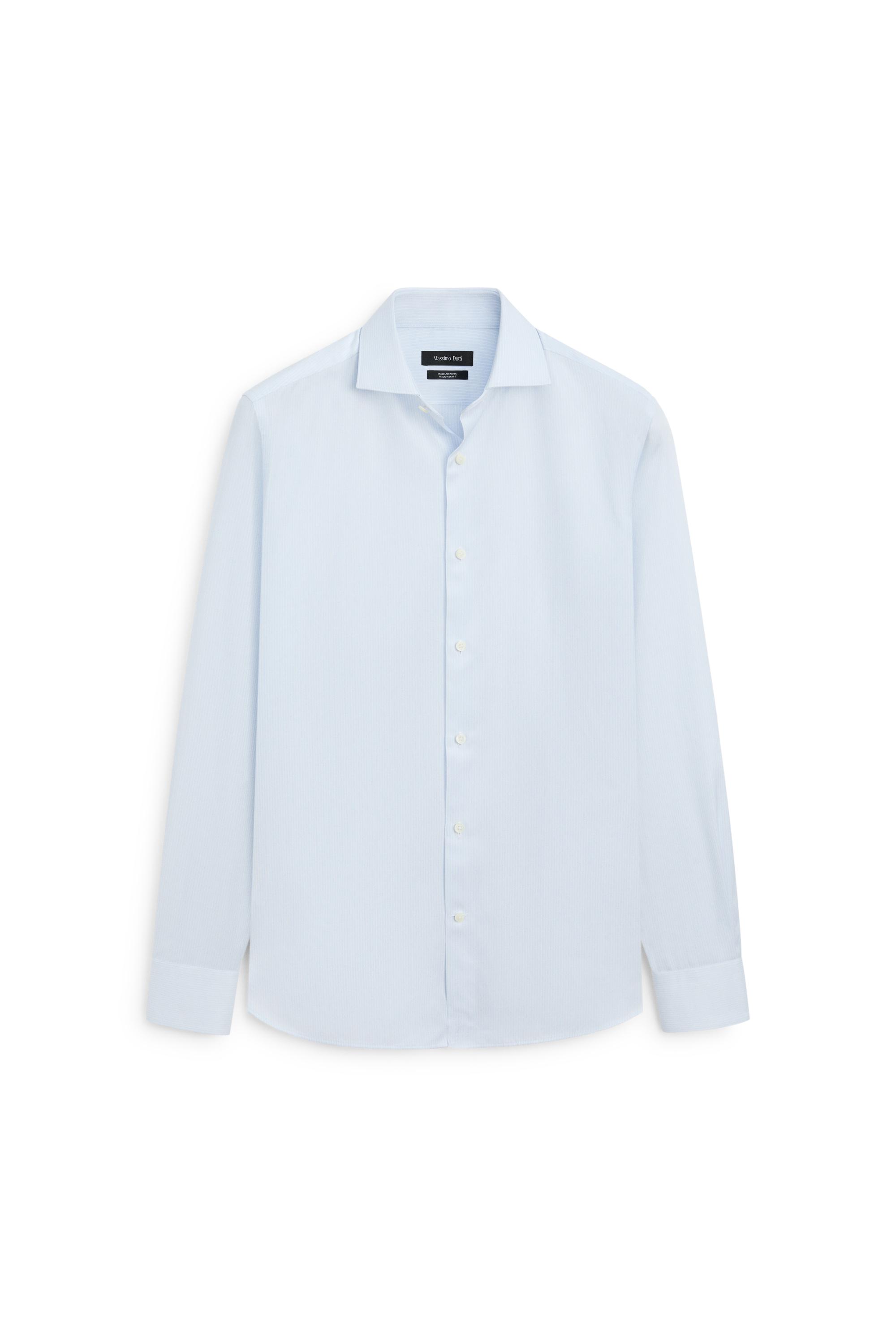 Slim fit 100% cotton shirt — SKY BLUE