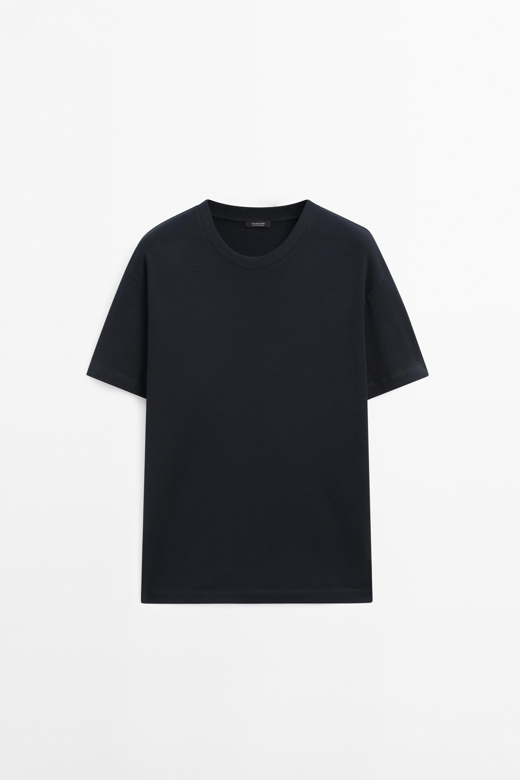 100% cotton short sleeve T-shirt — NAVY BLUE