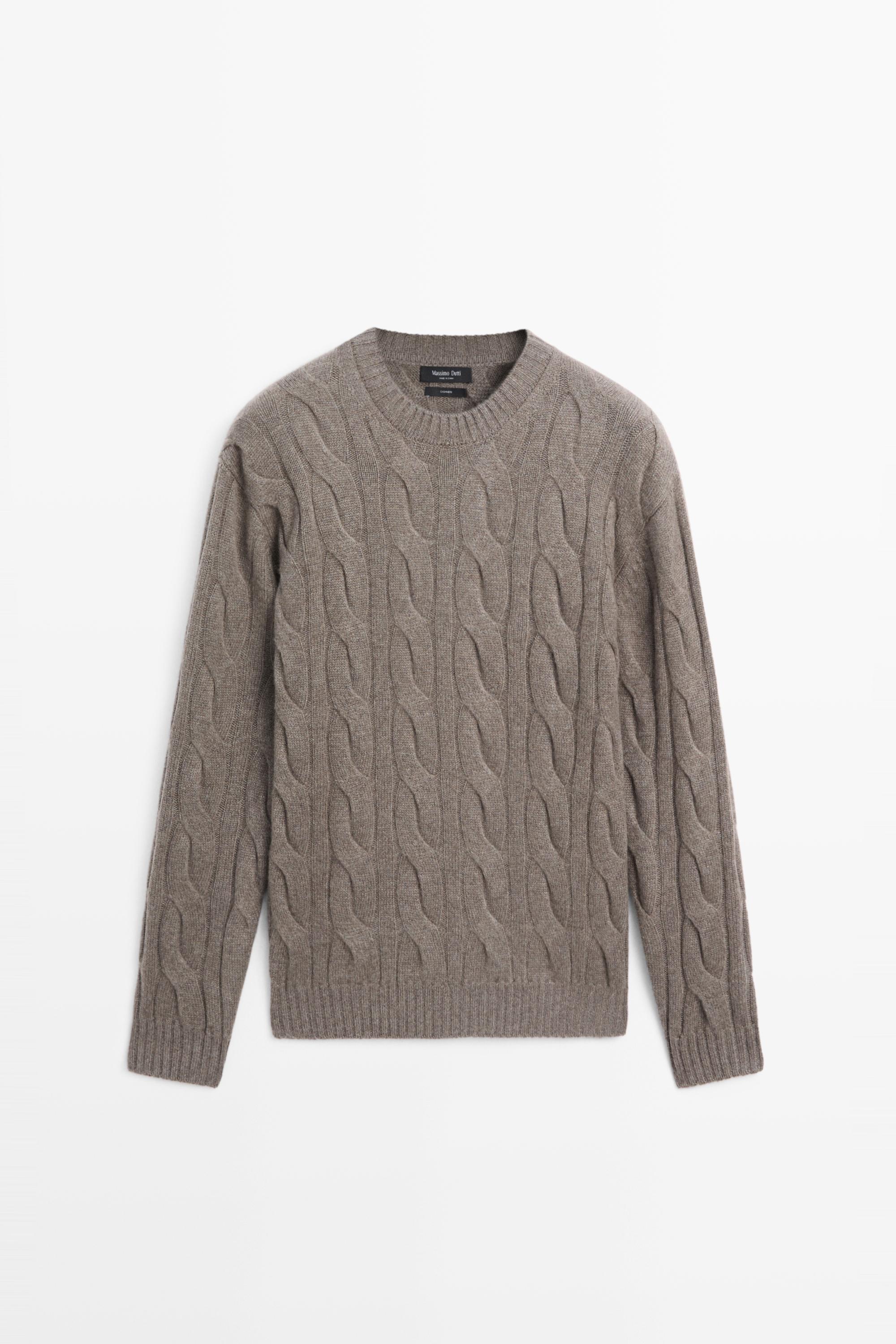 Jersey punto trenzado 100% cashmere