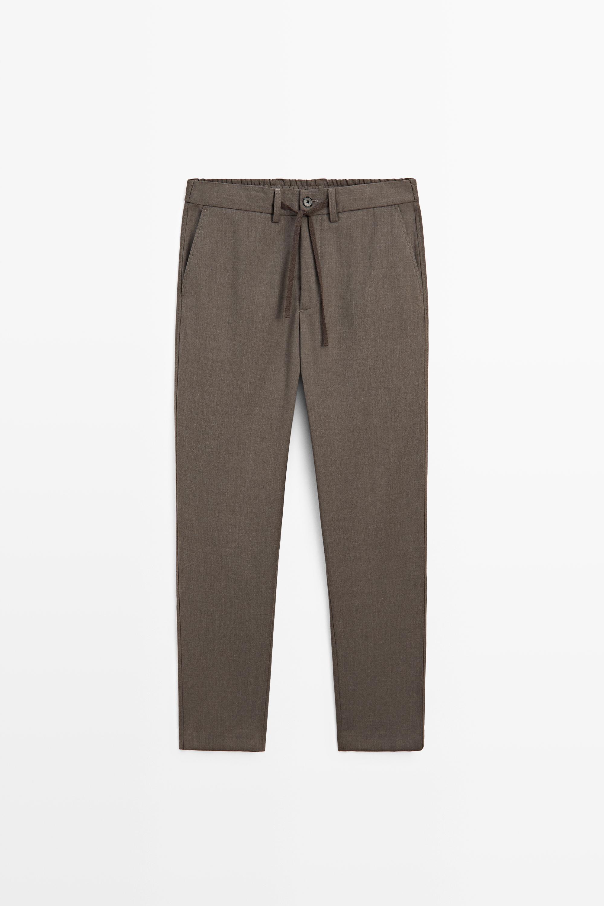 Wool-blend coordinating pants