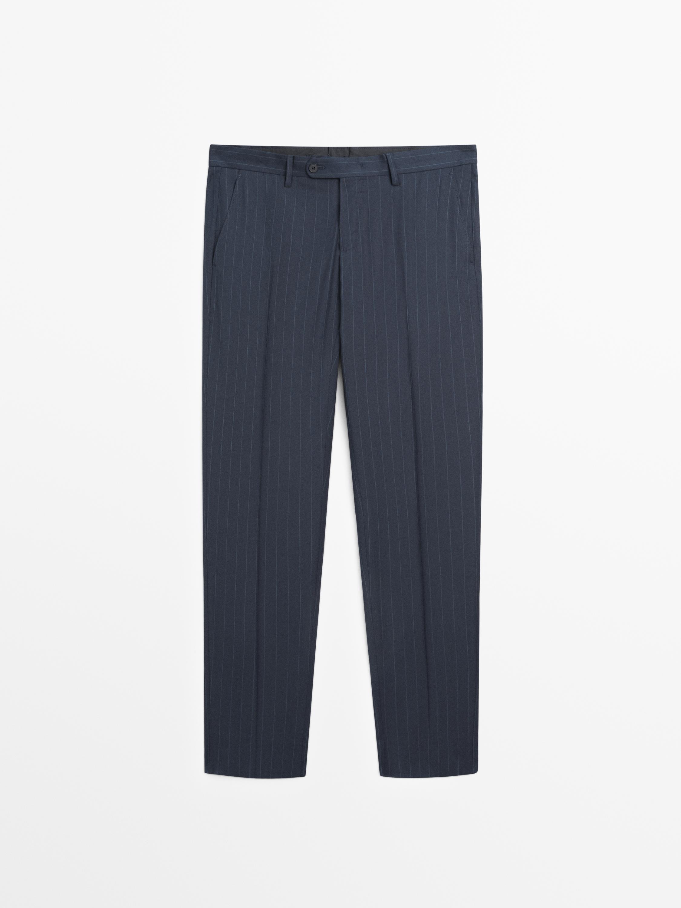 Pinstripe suit trousers