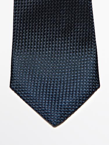 100% mulberry silk tie — NAVY BLUE 5