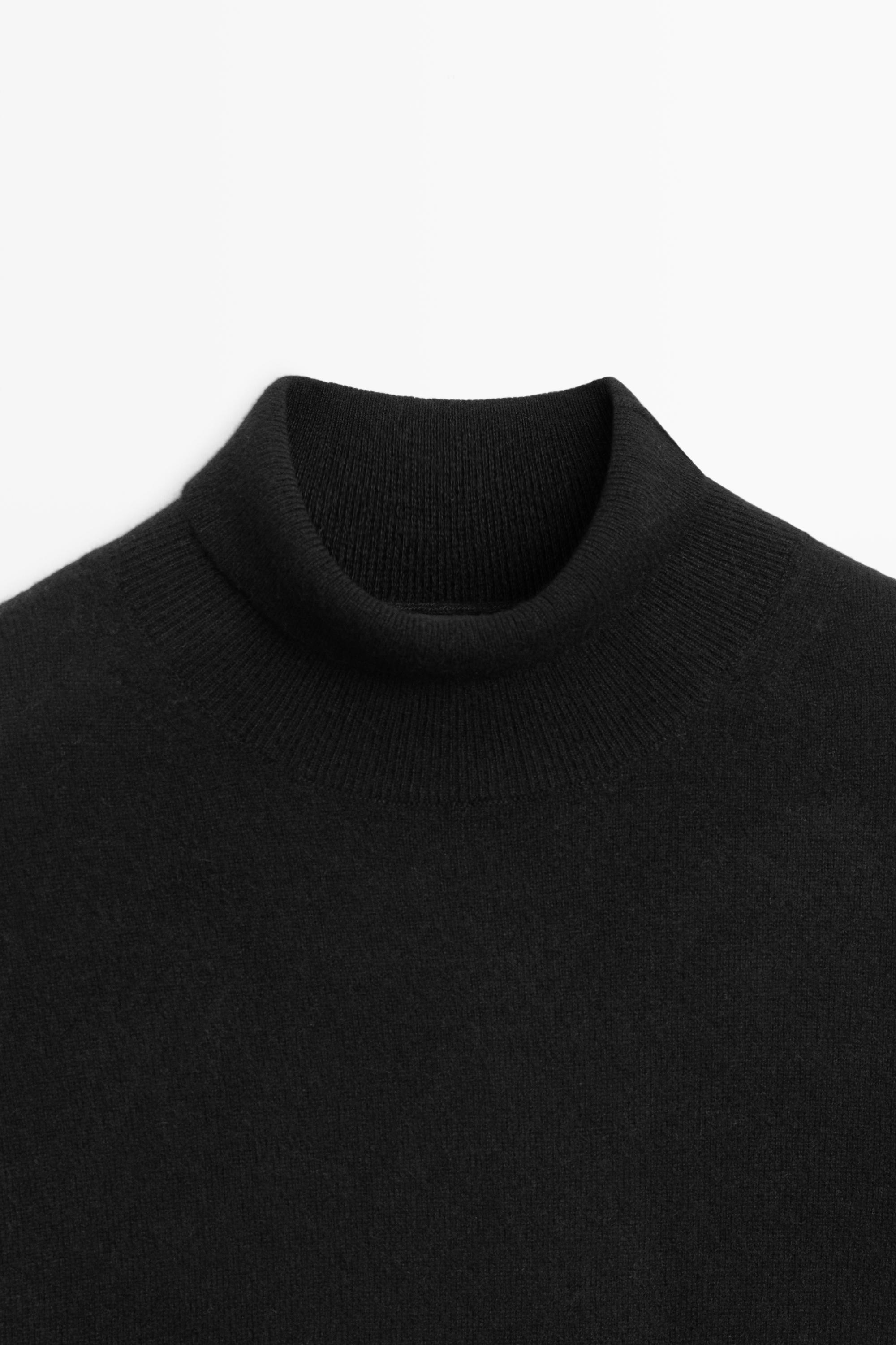 Massimo Dutti %100 kaşmir dik yaka triko kazak