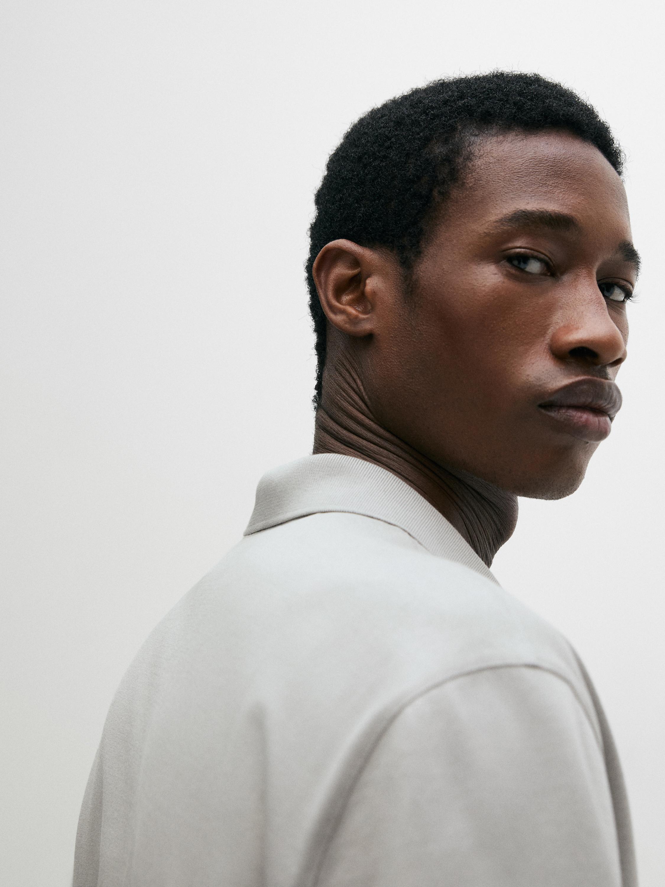 Cotton V-neck polo shirt — ICE