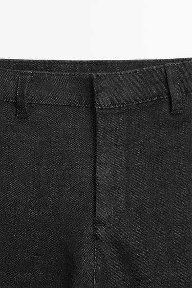 Mid-waist cropped flare fit jeans — BLACK 9