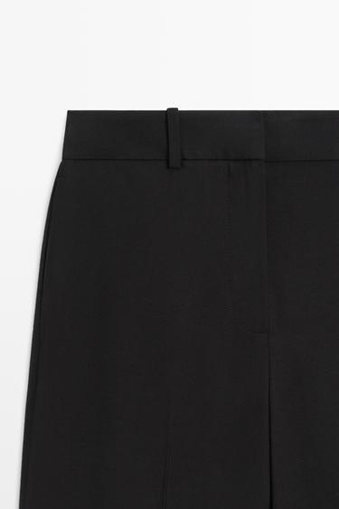 Flowing straight-leg pants — BLACK 4