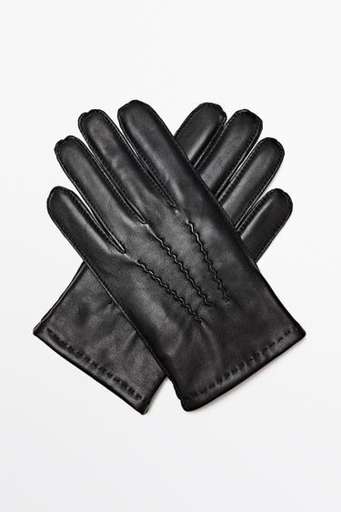 Nappa leather gloves — BLACK 3