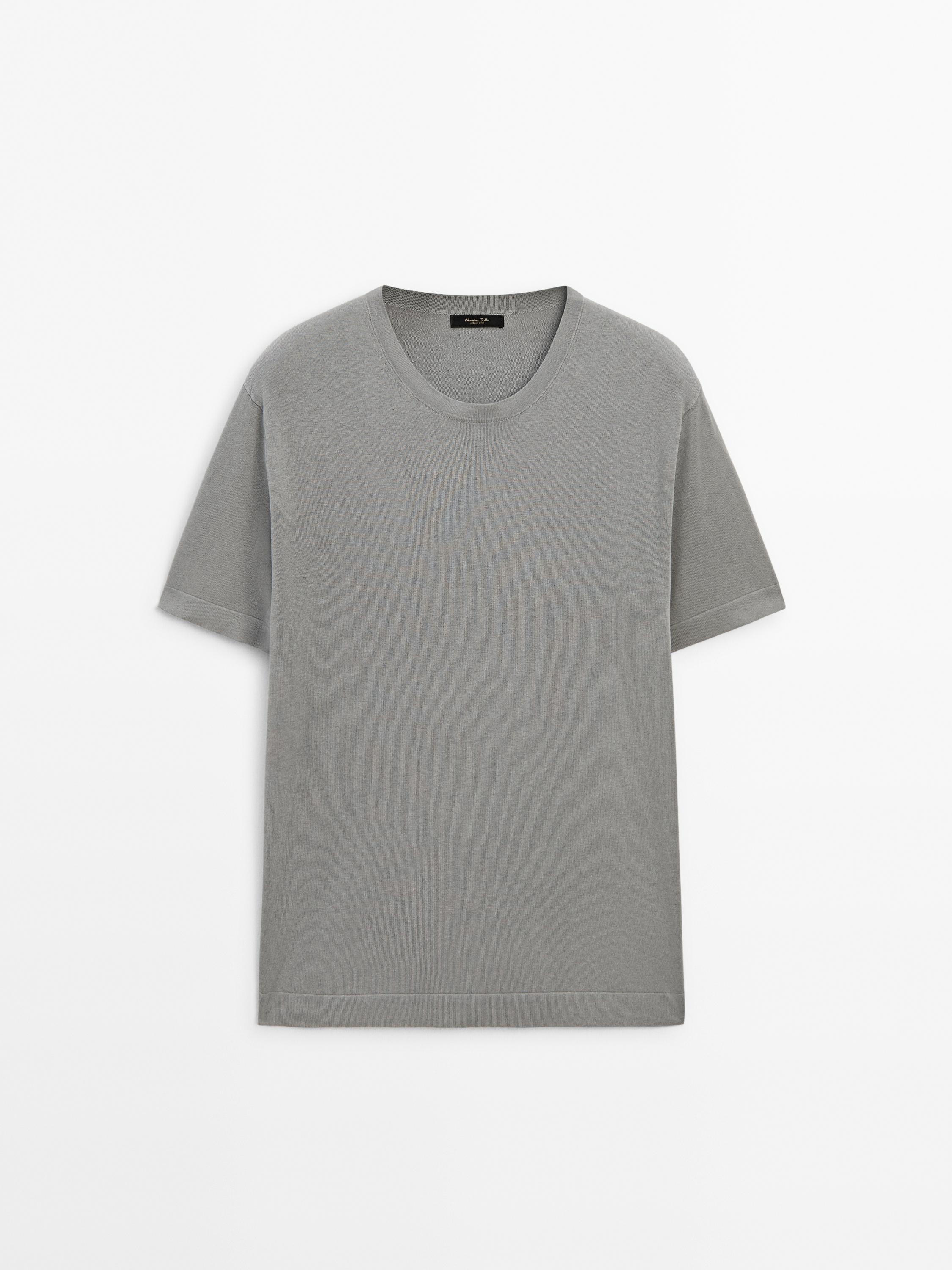 Camiseta punto manga corta cuello redondo
