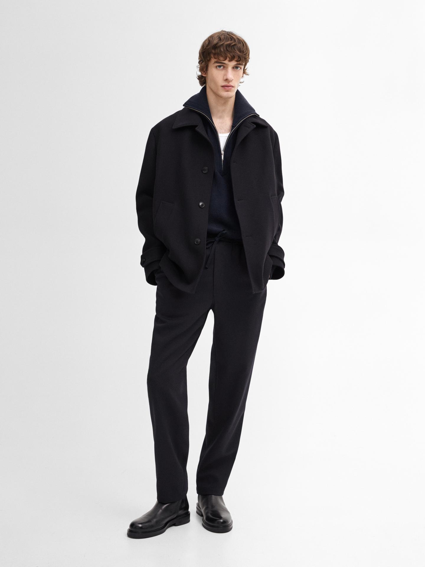 Spodnie Jogger Ze 100 We ny Granatowy Dressy Massimo Dutti spodnie-jogger-ze-100-we-ny-granatowy-dressy-massimo-dutti