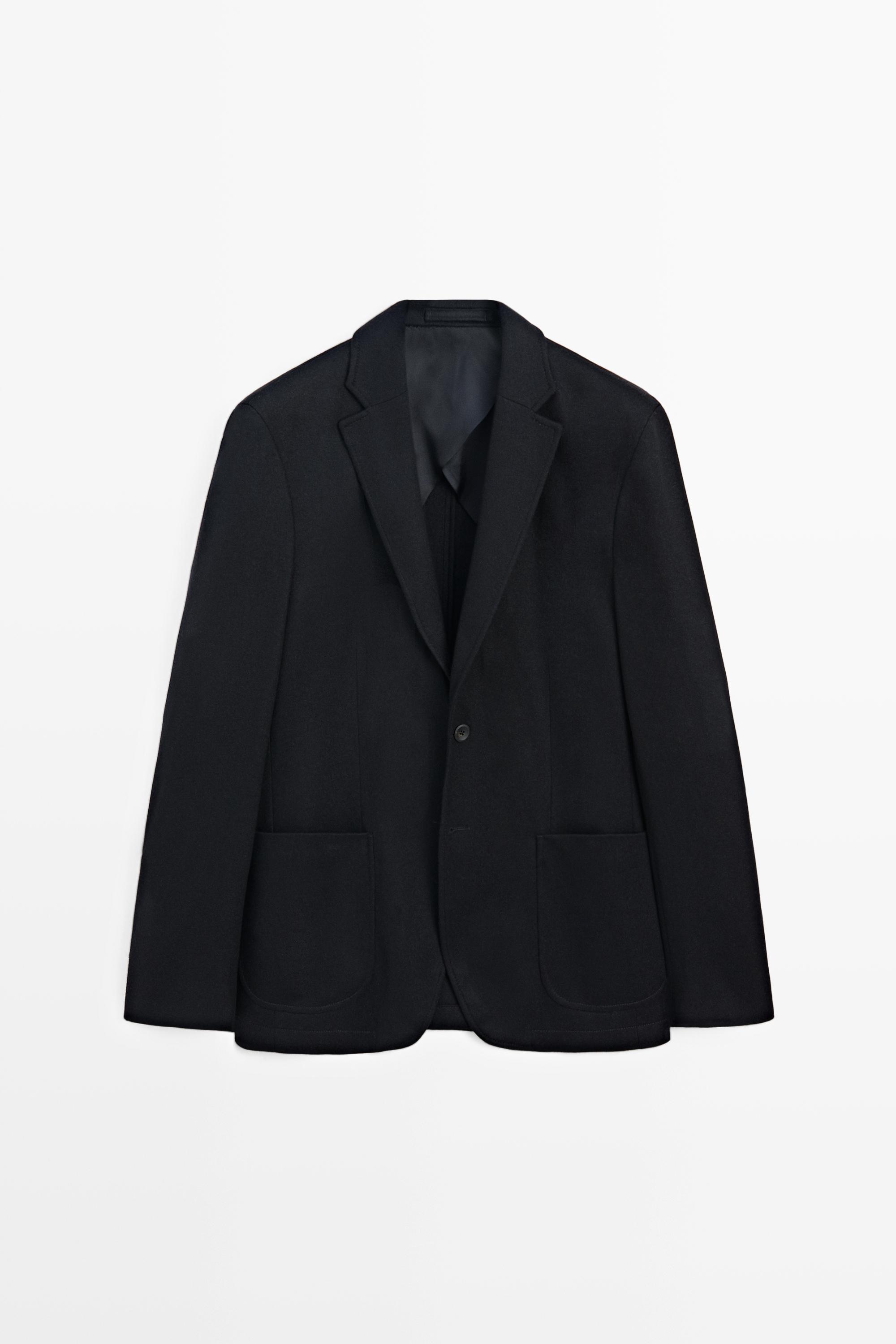 100% wool total look blazer — NAVY BLUE