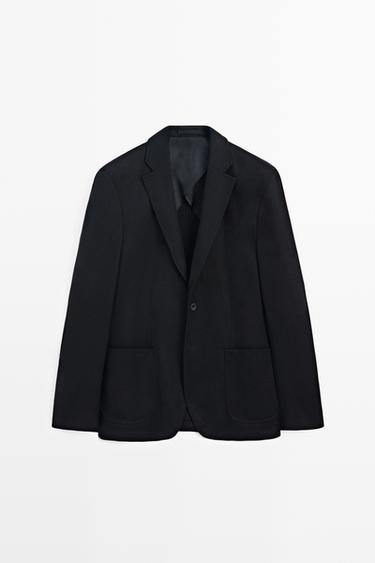 100% wool suit blazer — NAVY BLUE 2