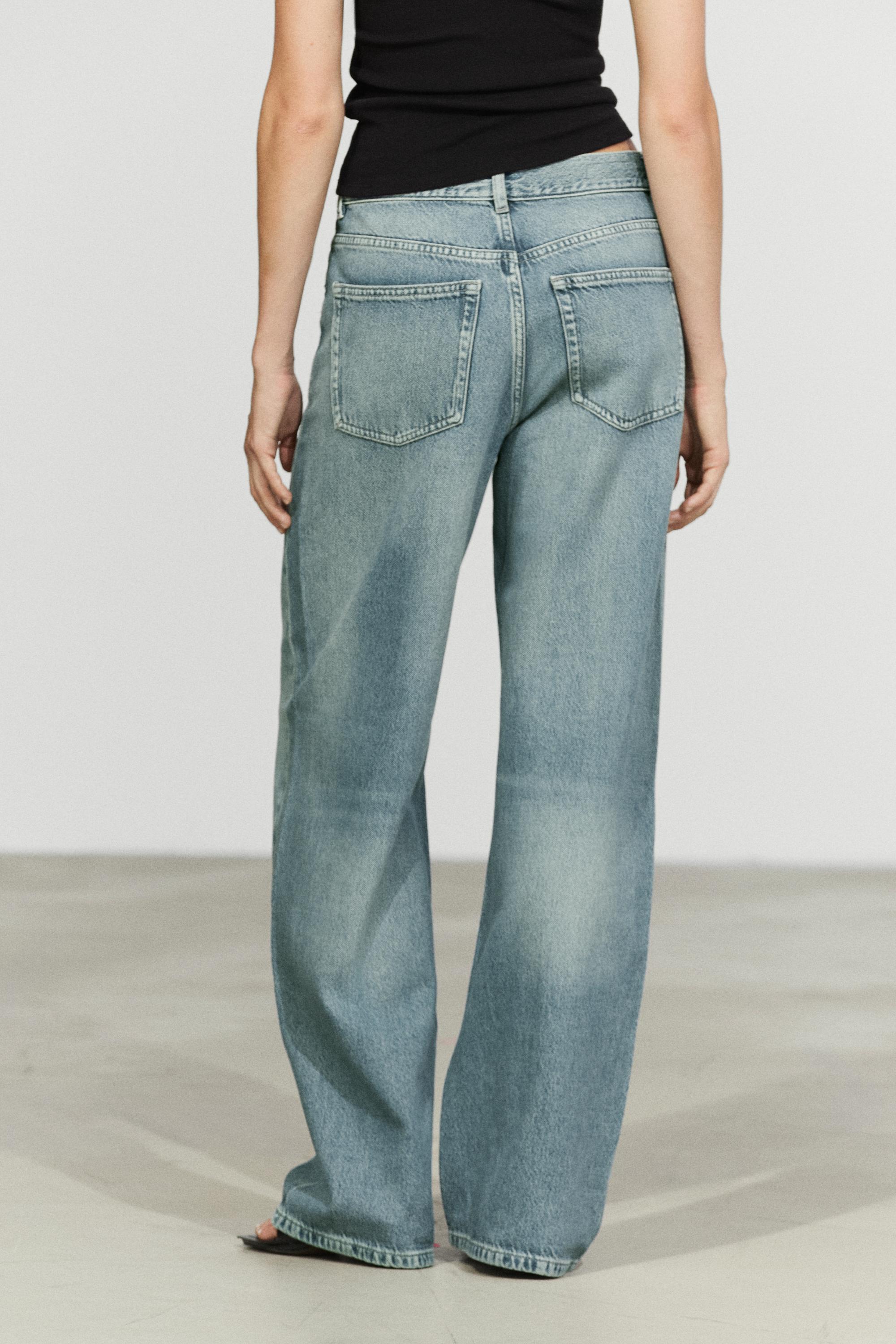 High-waist wide-leg jeans — BLUE