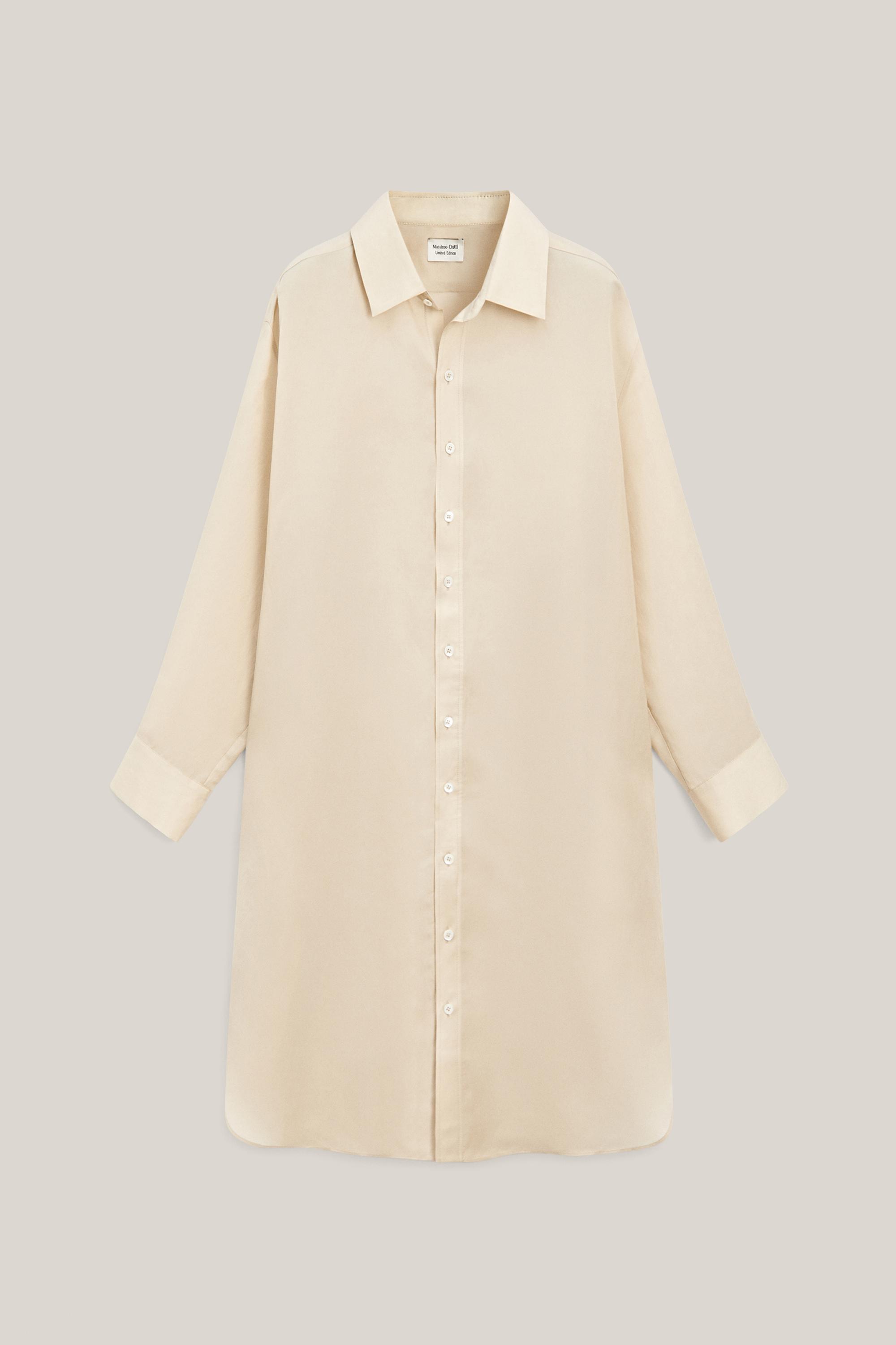 Long flowing oversize shirt - LIMITED EDITION — CREAM
