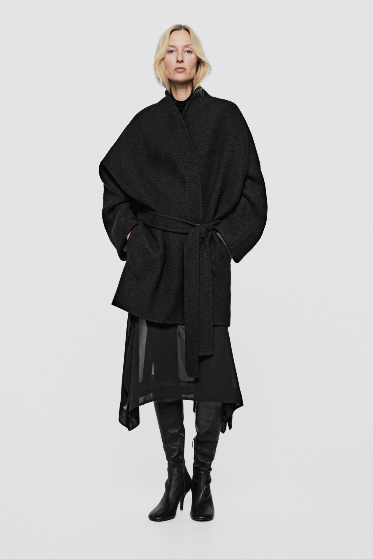100% cashmere double-breasted coat - LIMITED EDITION — BLACK