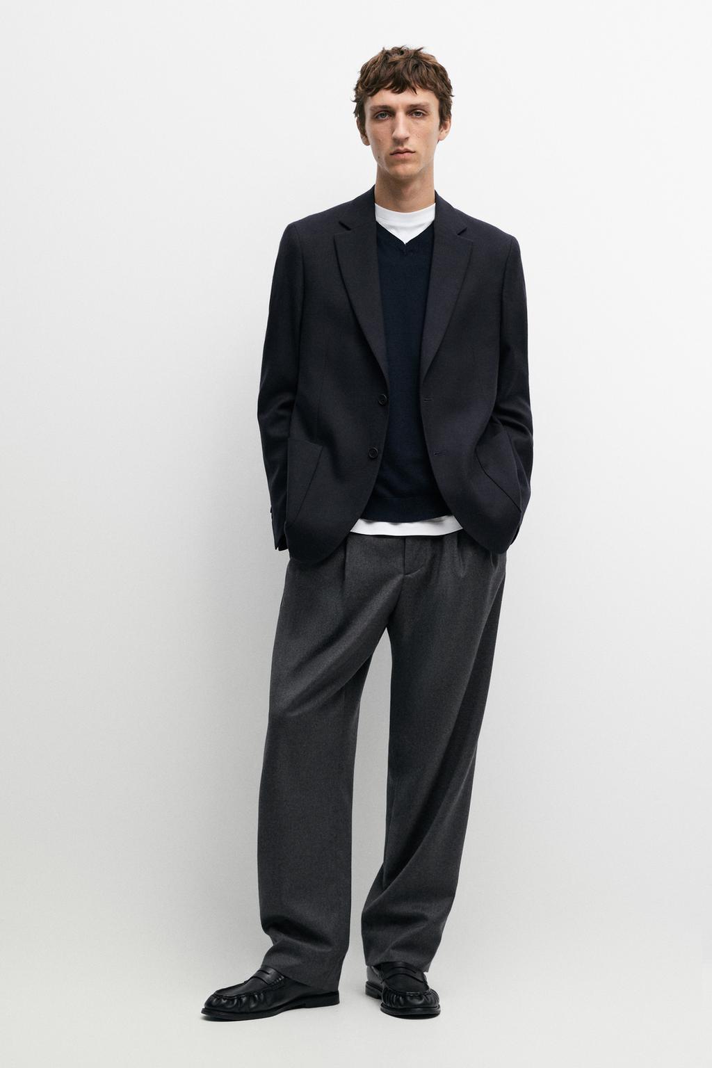 100% cashmere tailored fit blazer