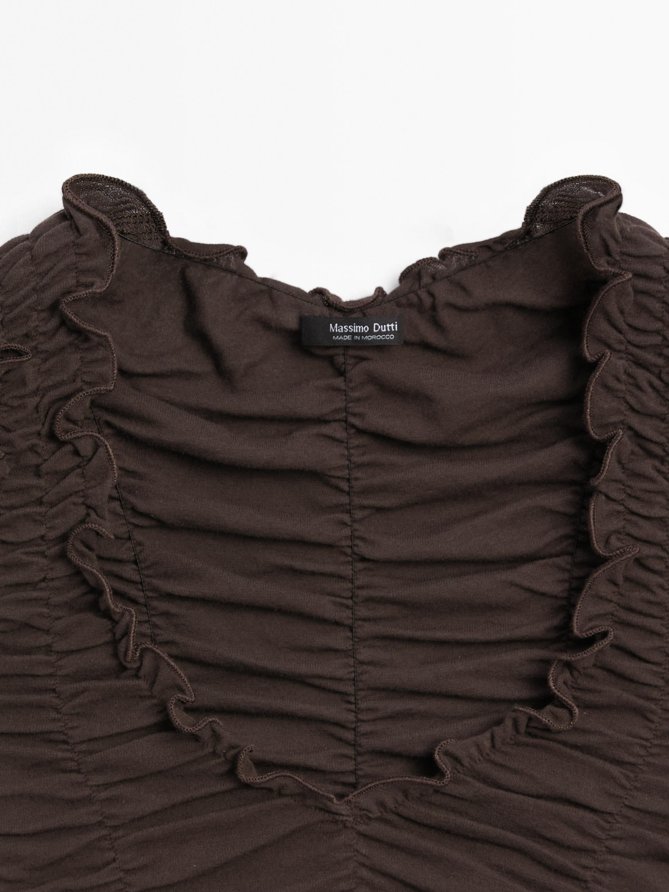 Creased-effect cotton top