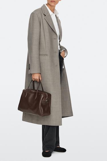 Medium duffle bag in nappa leather — BROWN 1